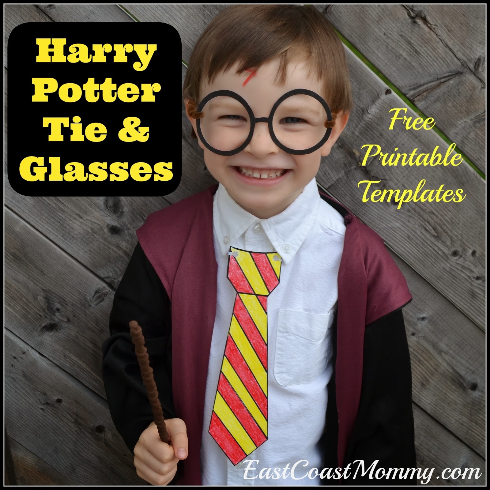 East Coast Mommy Harry Potter Glasses And Ties With Free Printable Templates