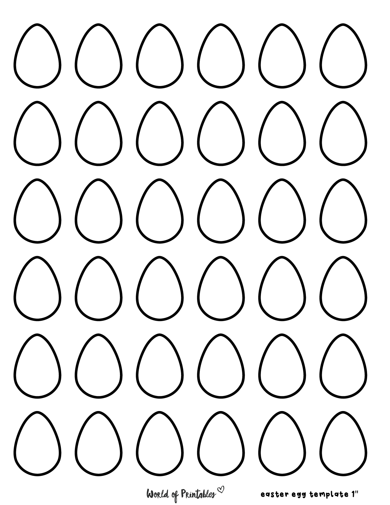 Easter Egg Template 35 Printable Stencils U0026 Cutouts World Of 