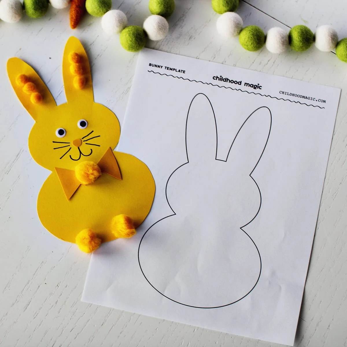 Easter Rabbit Template Free Printable Childhood Magic