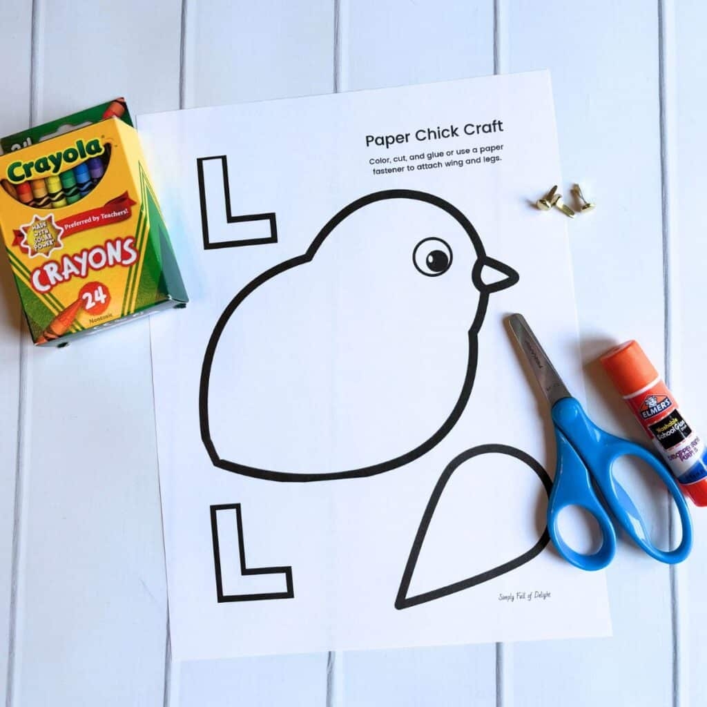 Easy Paper Chick Craft For Kids Free Printable Simply Full Of Delight
