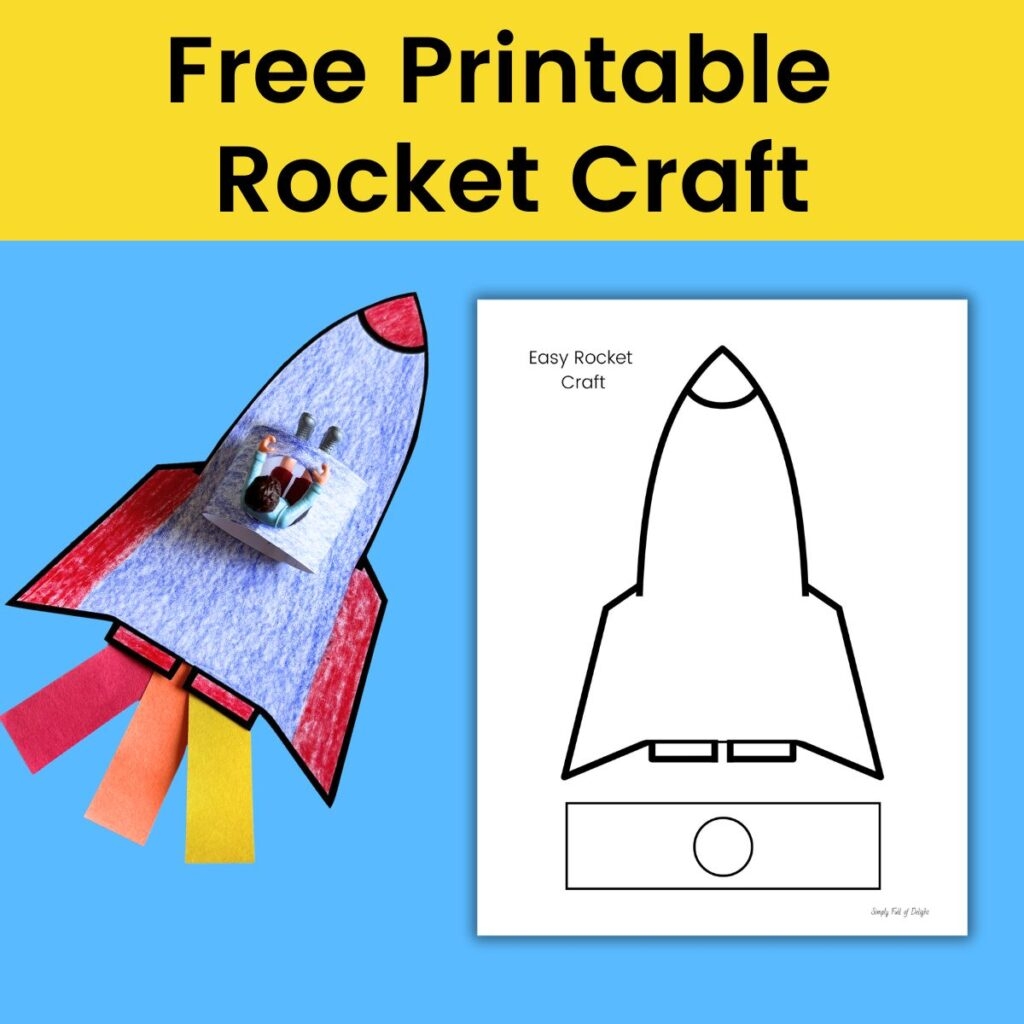 Easy Rocket Craft For Preschoolers Free Template Simply Full Of Delight
