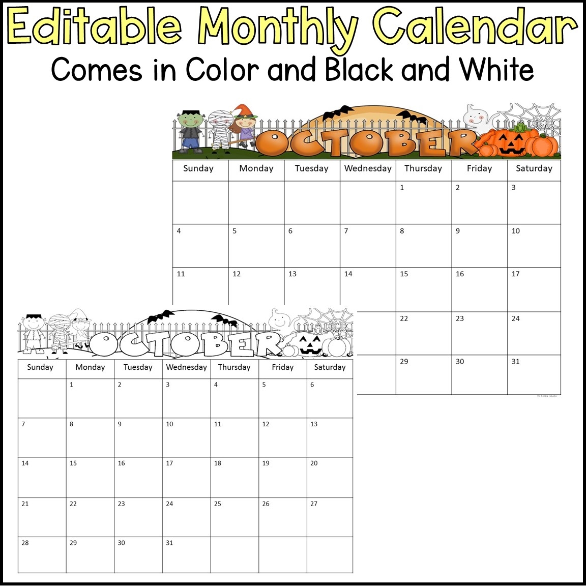 Free Printable Preschool Calendar Templates