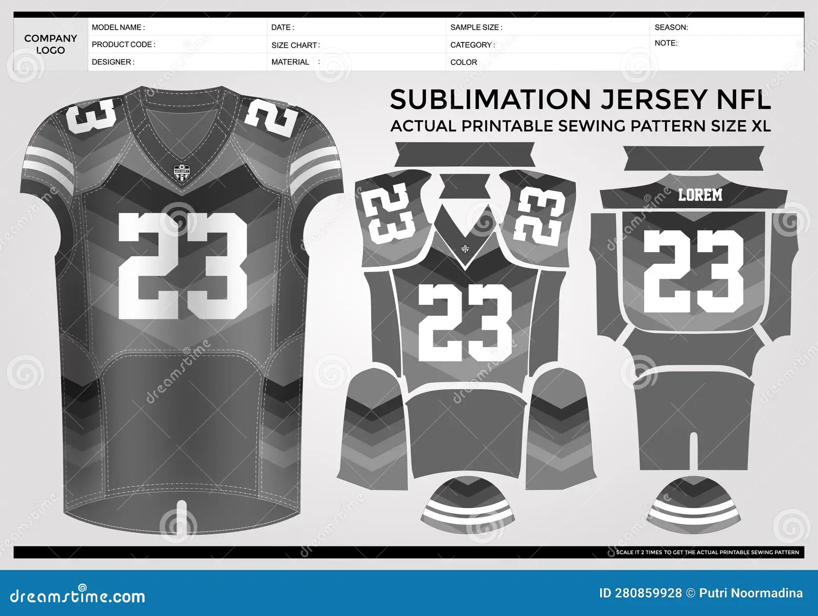 Football Jersey Template Printable