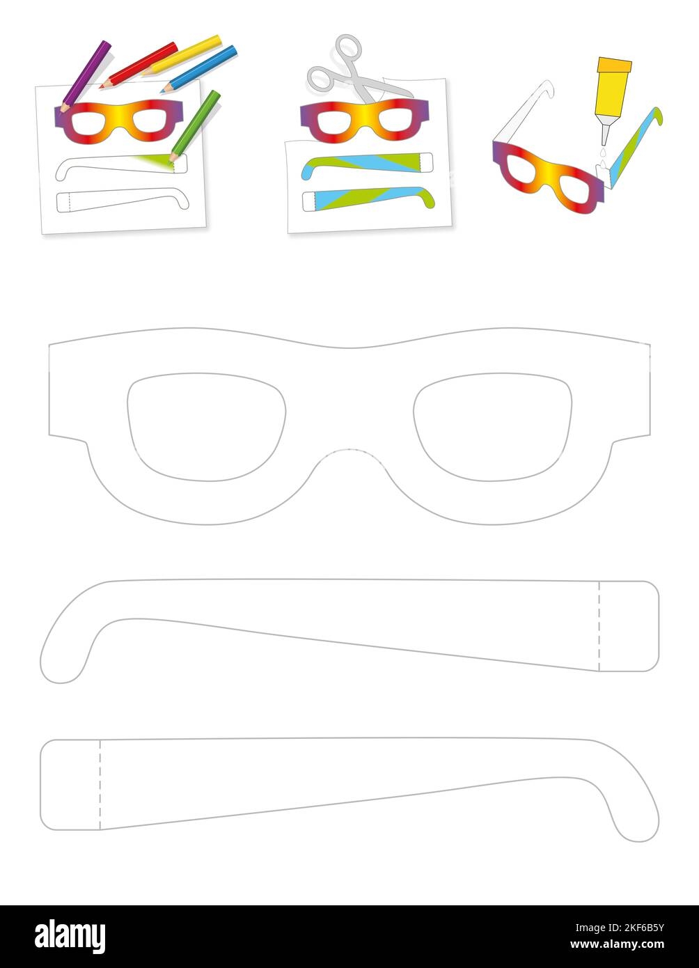 Glasses Printable Template