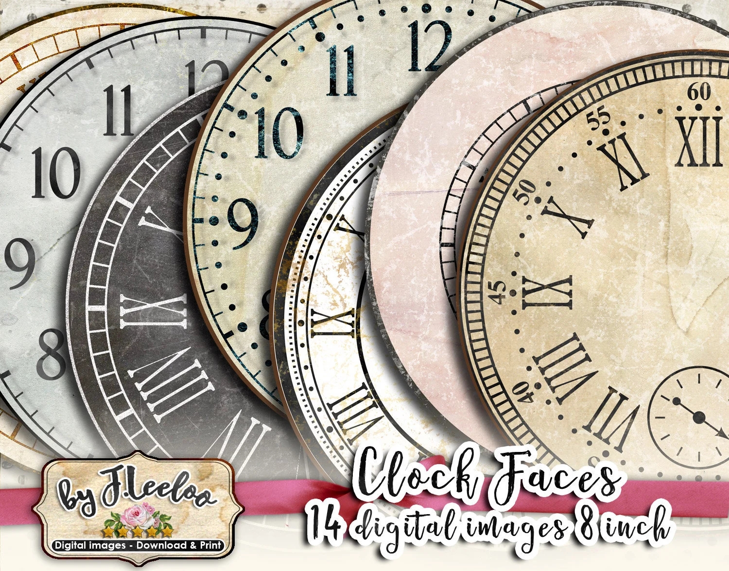 Downloadable Printable Clock Face Template