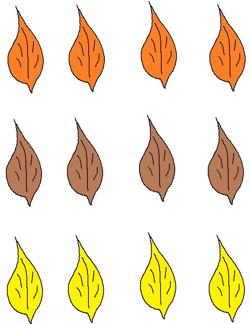 Printable Fall Leaves Template