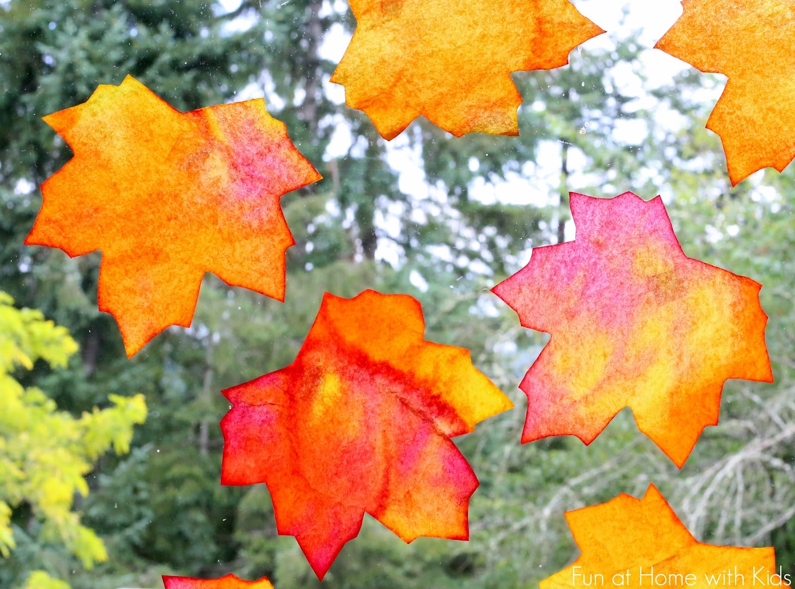 Fall Window Art Leaf Suncatchers Free Printable Template