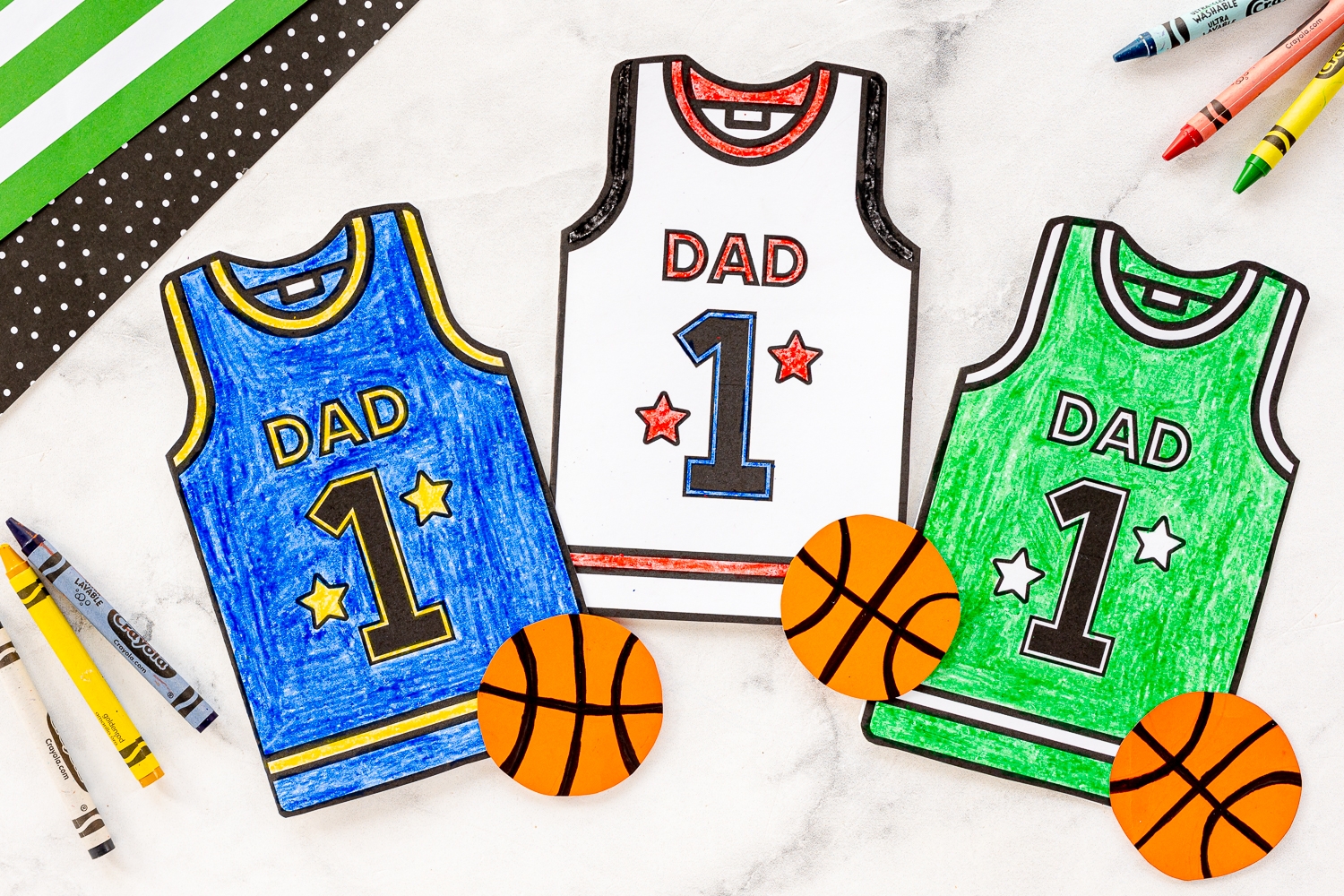 Father s Day Basketball Jersey Craft Made To Be A Momma