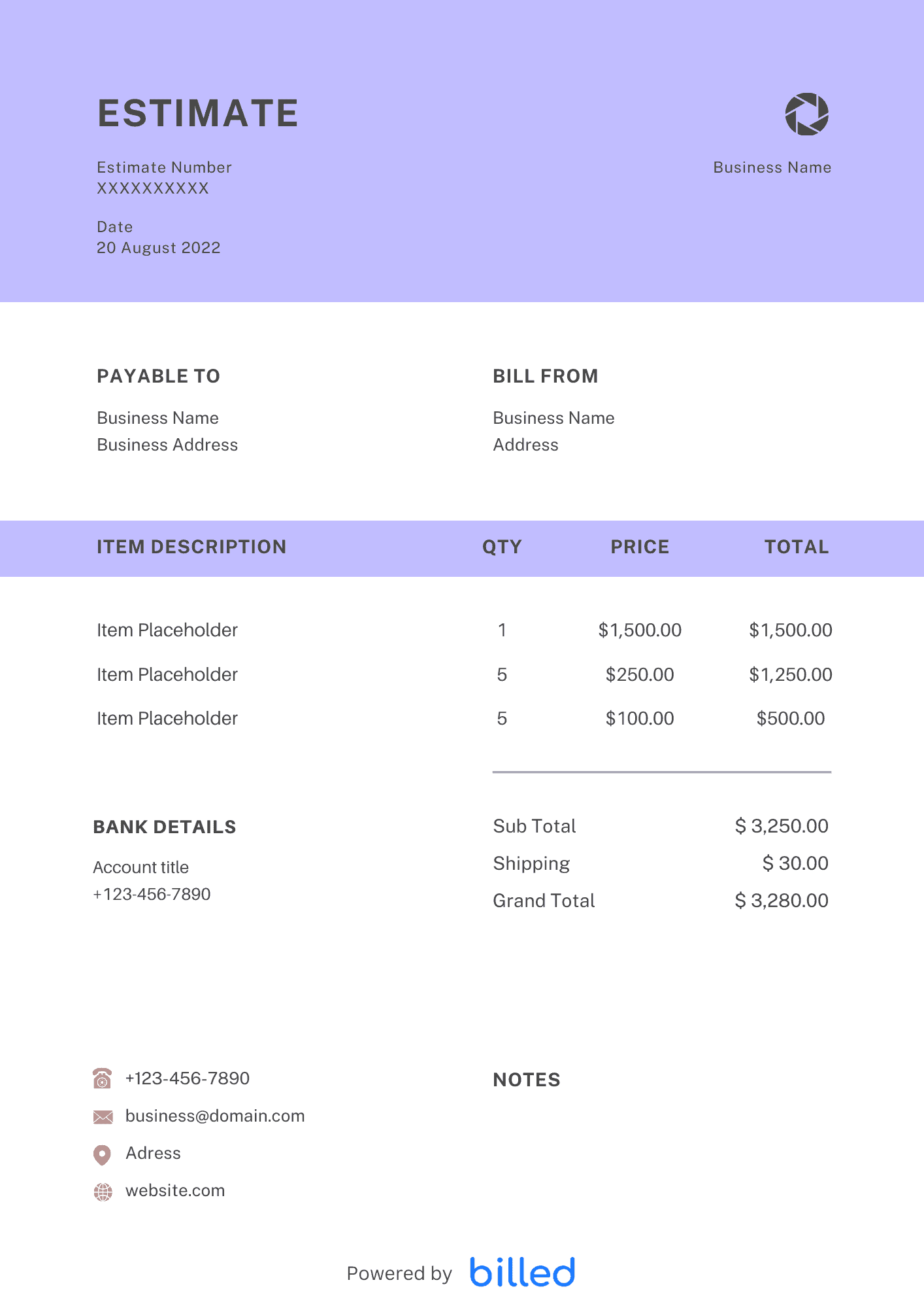 Fence Estimate Template Billed Edit And Send