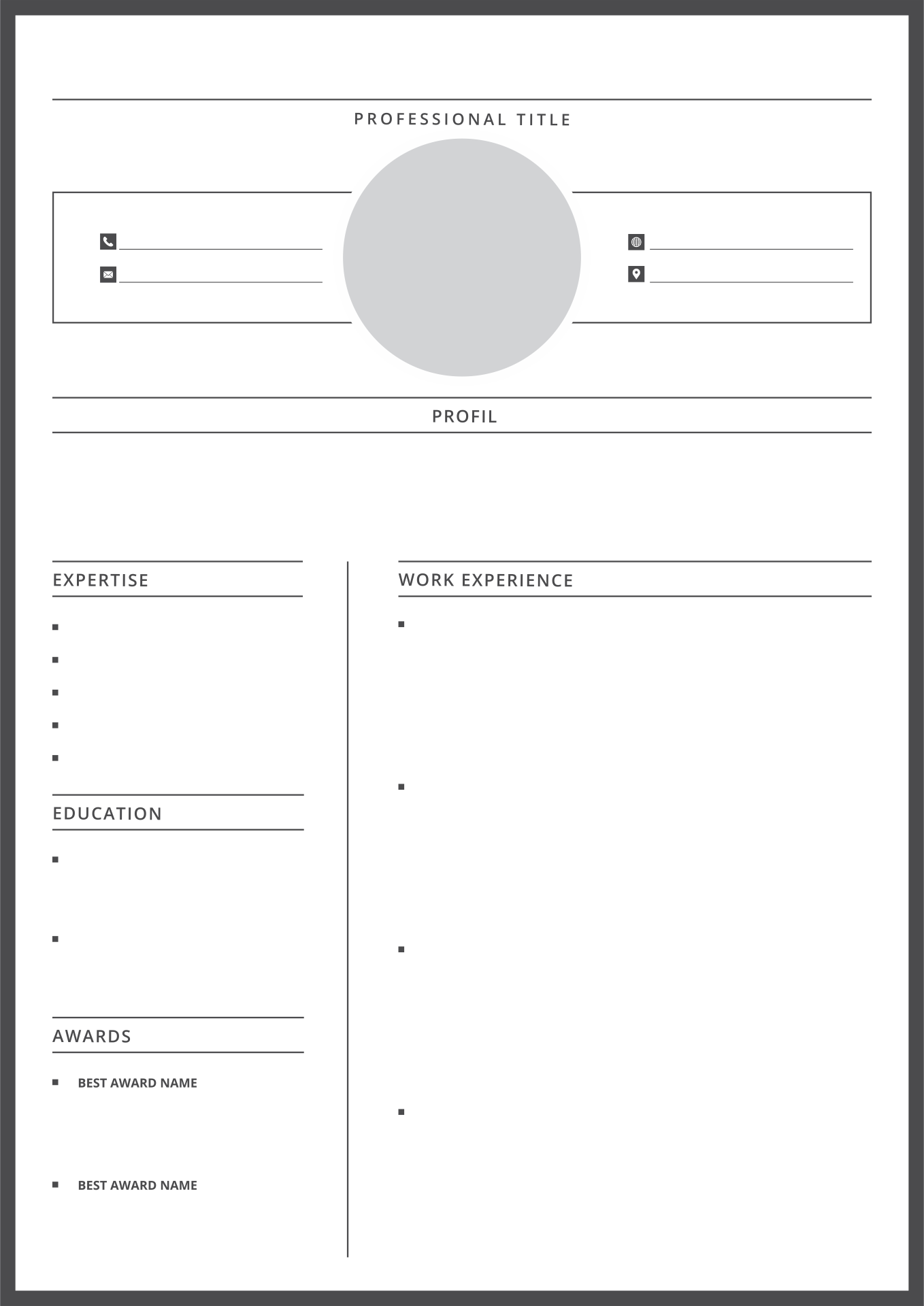 Fill In Blank Resume 10 Free PDF Printables Printablee Fill In Blank Resume 10 Free PDF Printables Printablee