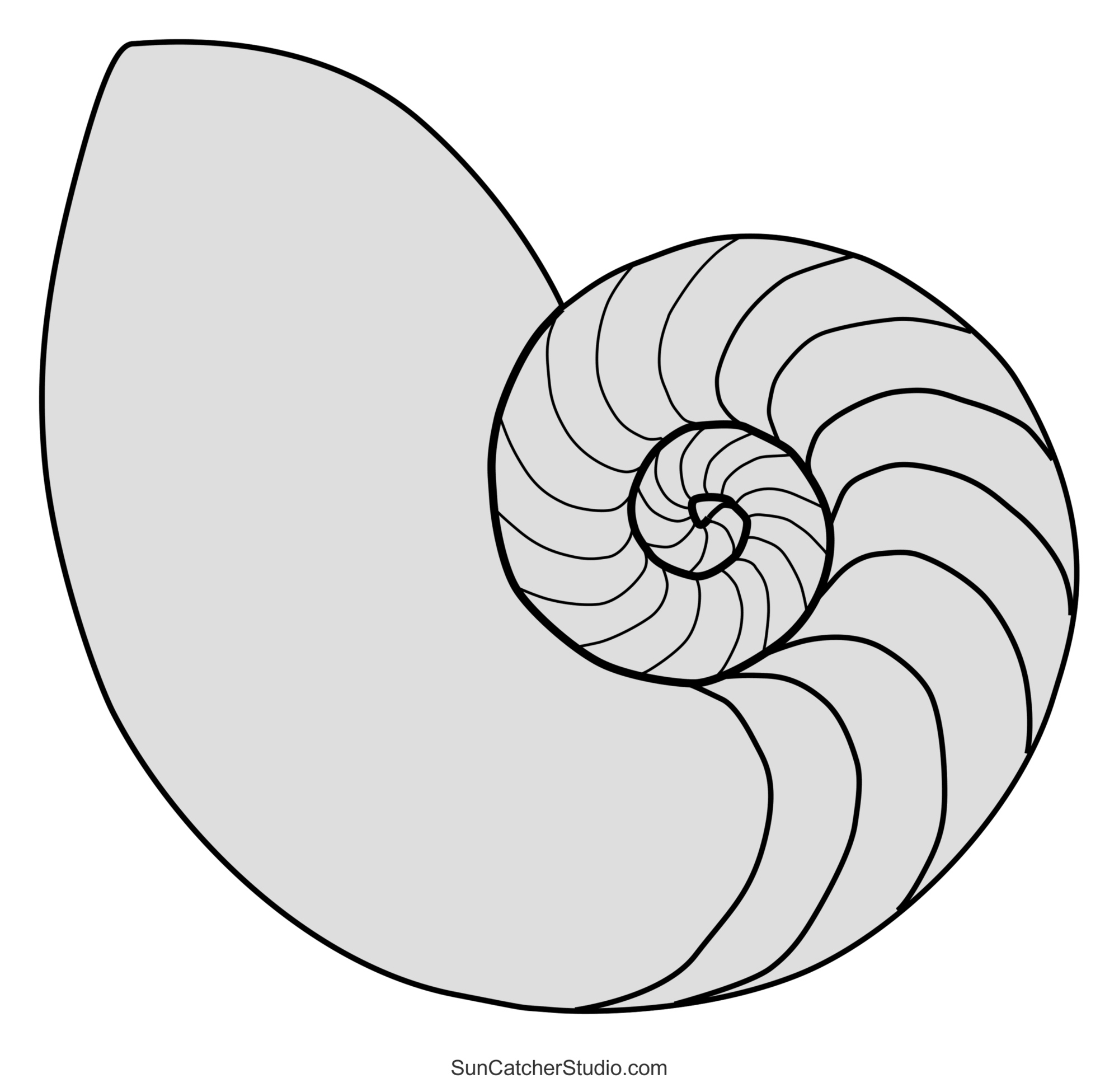 Printable Seashell Template