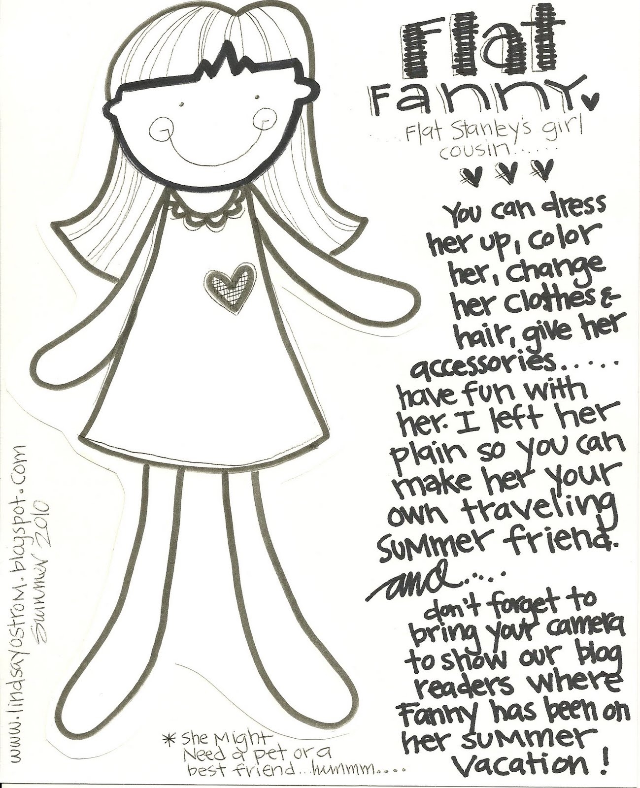 Flat Stanley Template Printable