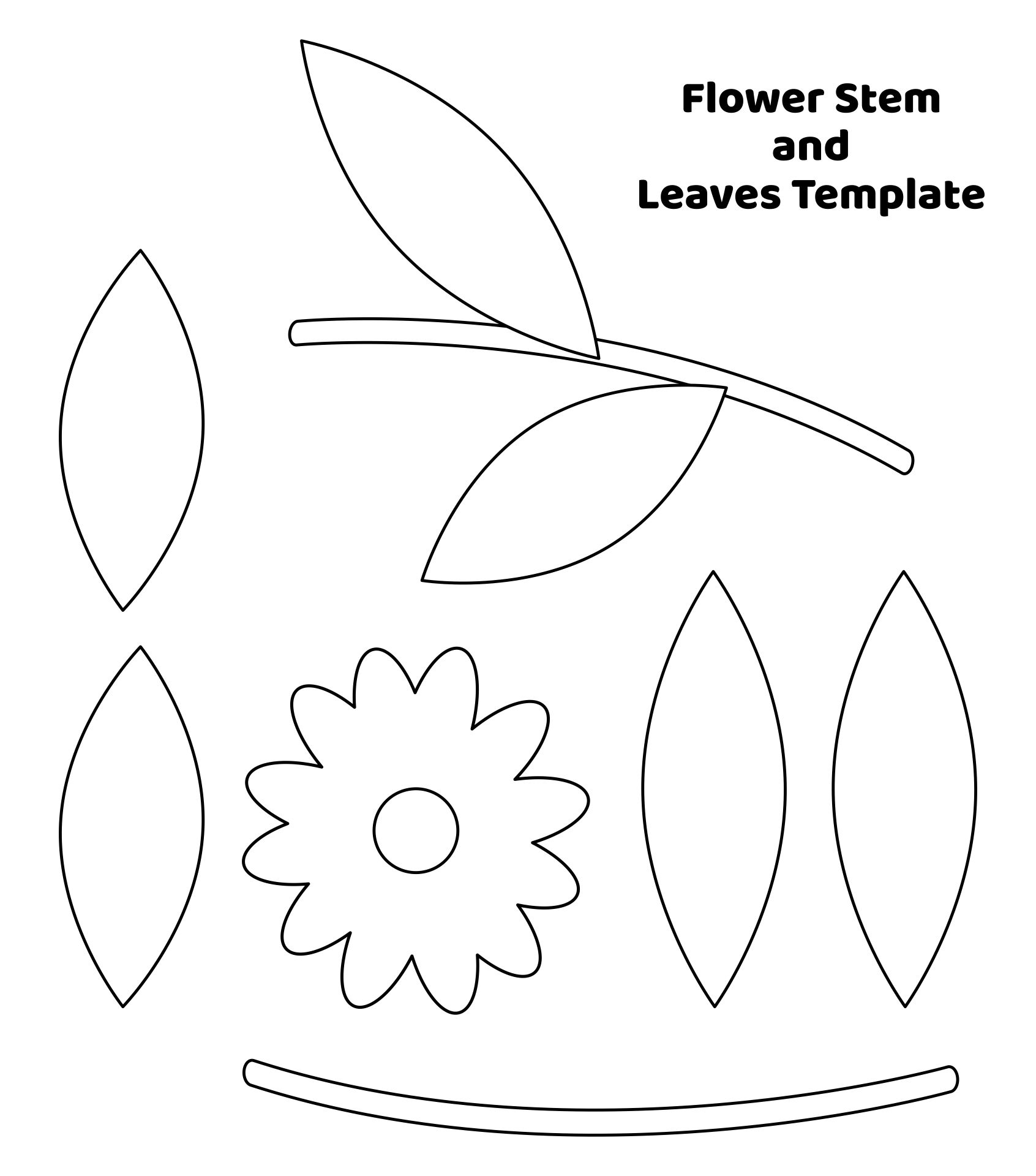 Flower Stem Template TPT Worksheets Library