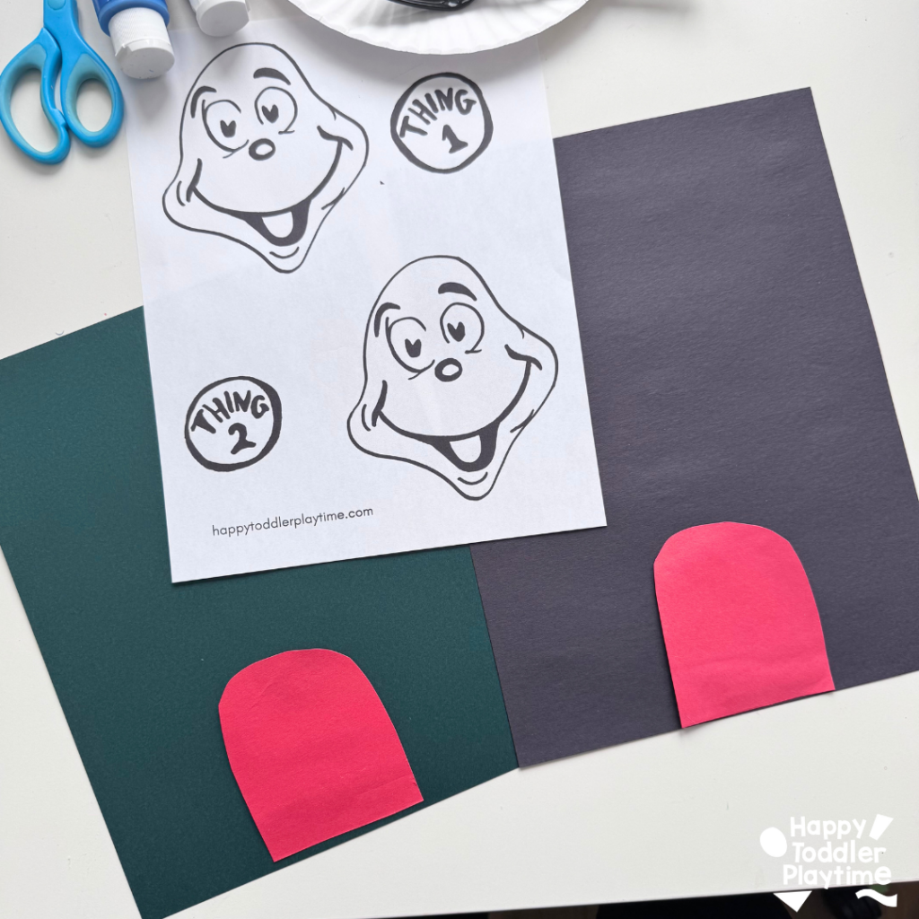 Fork Painted Thing 1 And Thing 2 Craft Happy Toddler Playtime