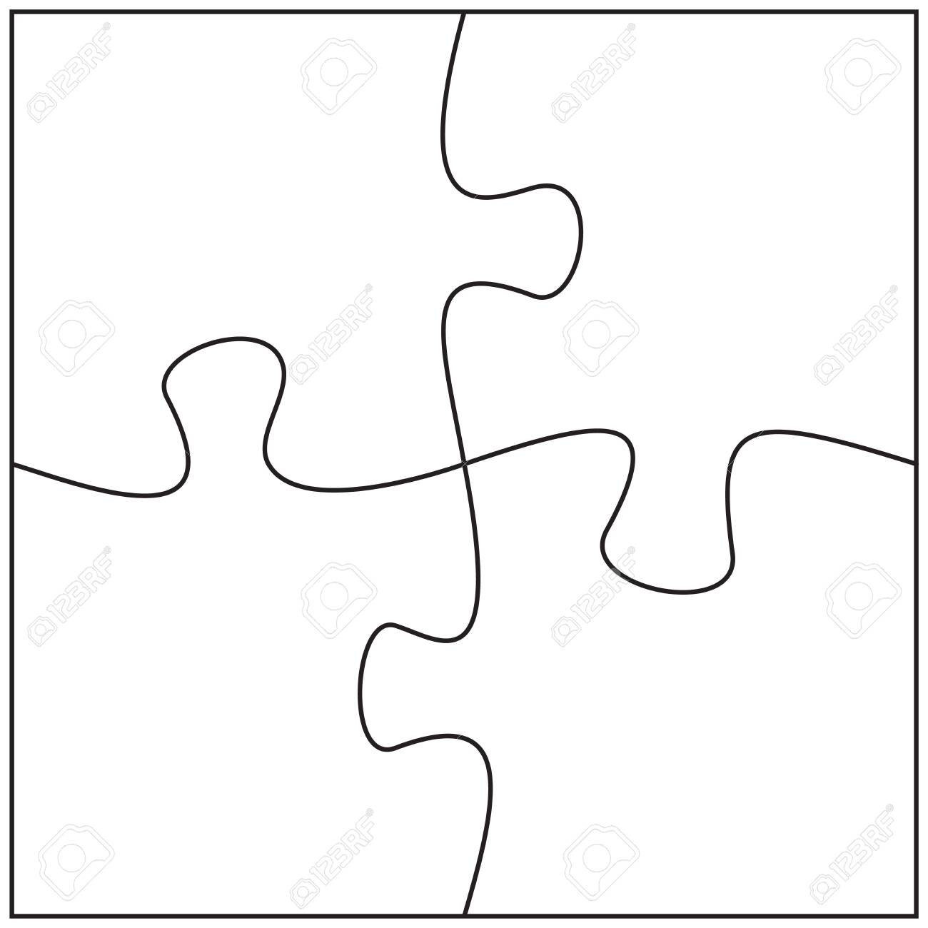 Fit Together Full Page Printable Puzzle Piece Template