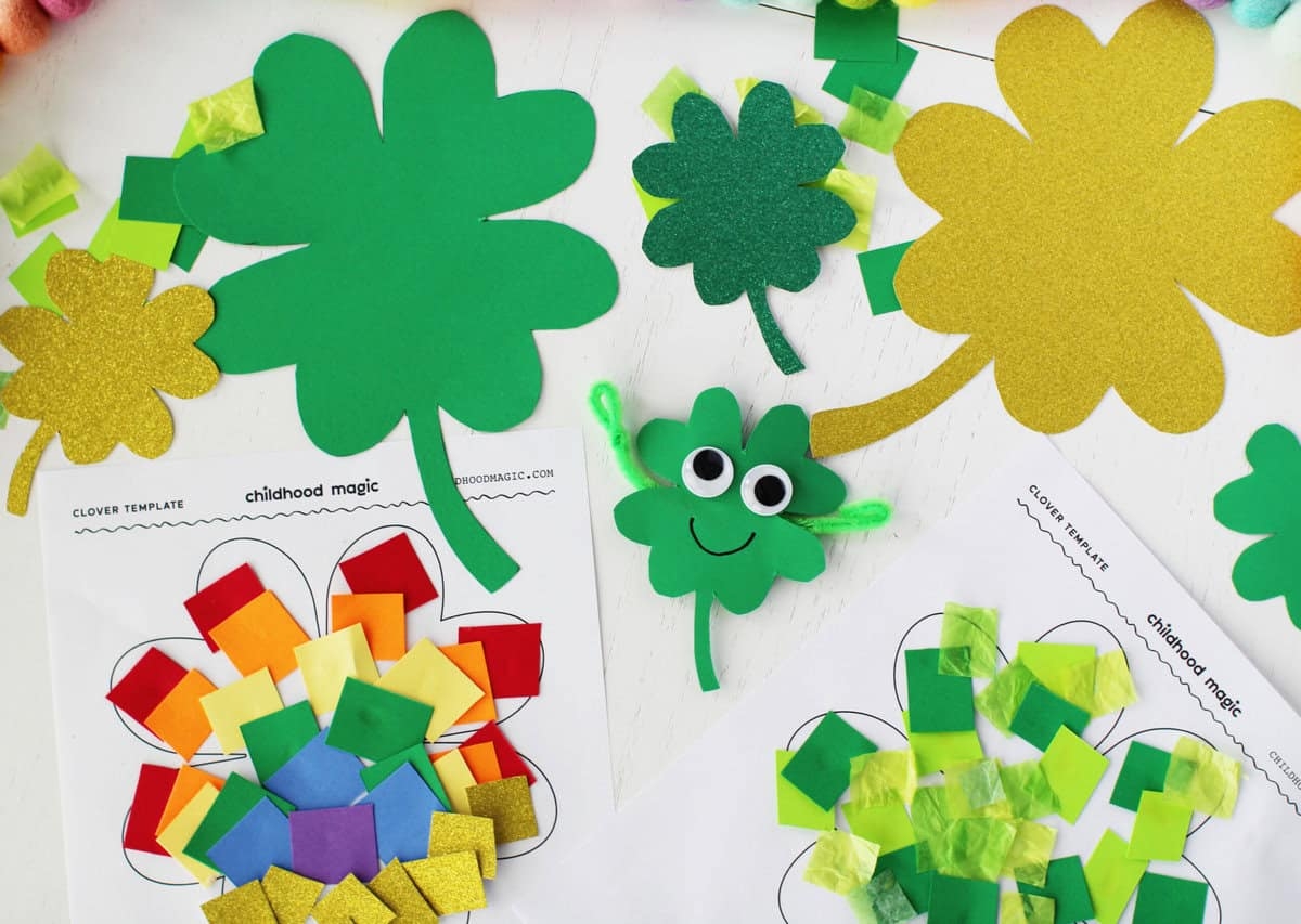 Four Leaf Clover Template Free Printable Childhood Magic