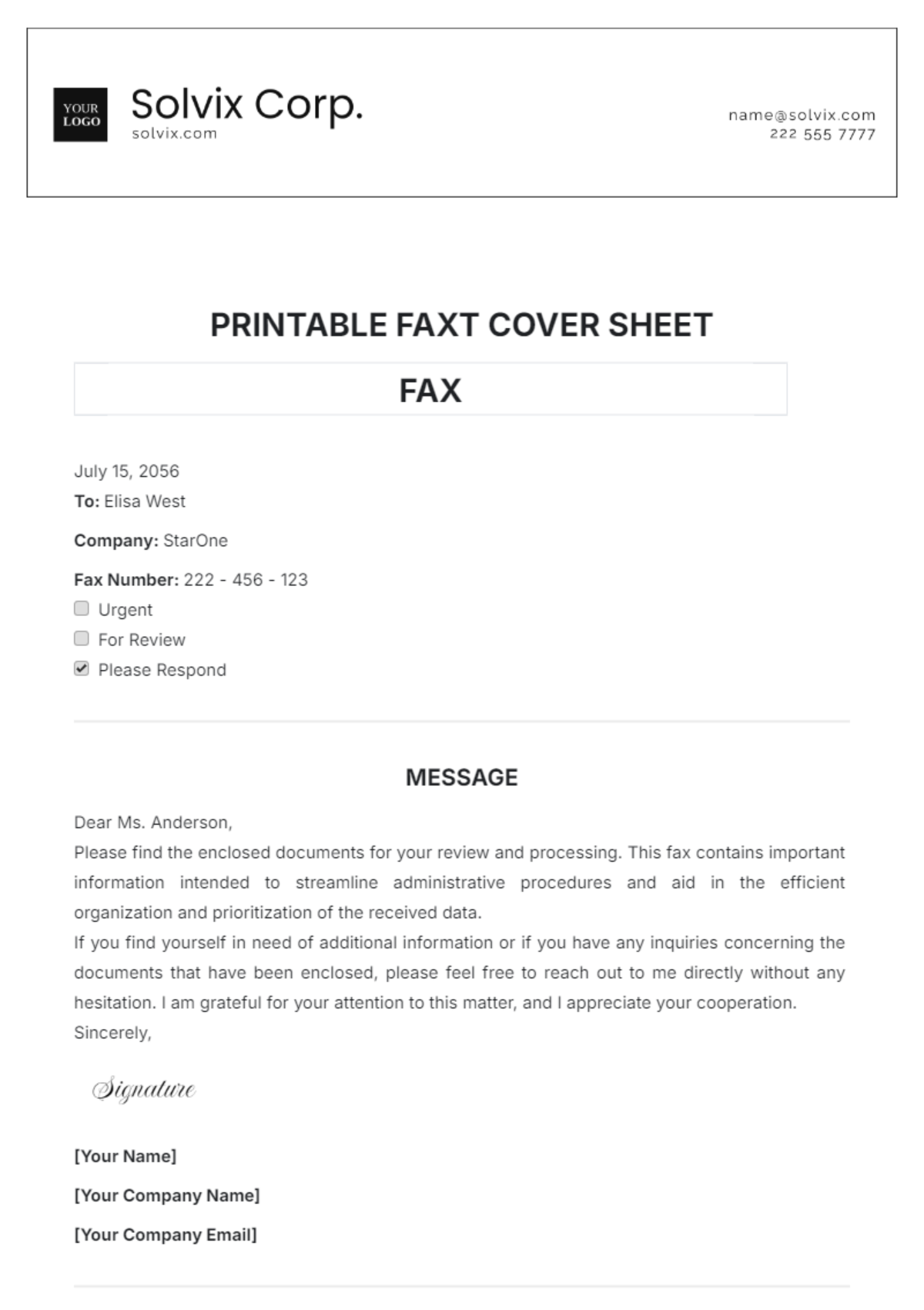 Free AI Fax Sheet Generator Free Fax Sheet Maker Online