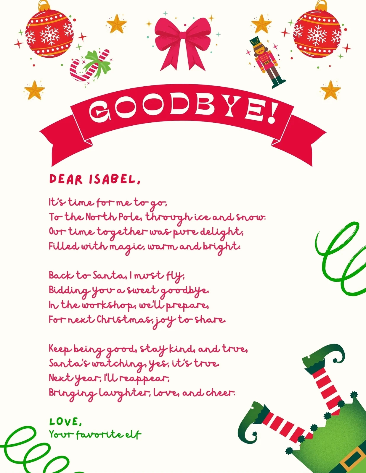 Free And Customizable Elf Templates Free And Customizable Elf Templates