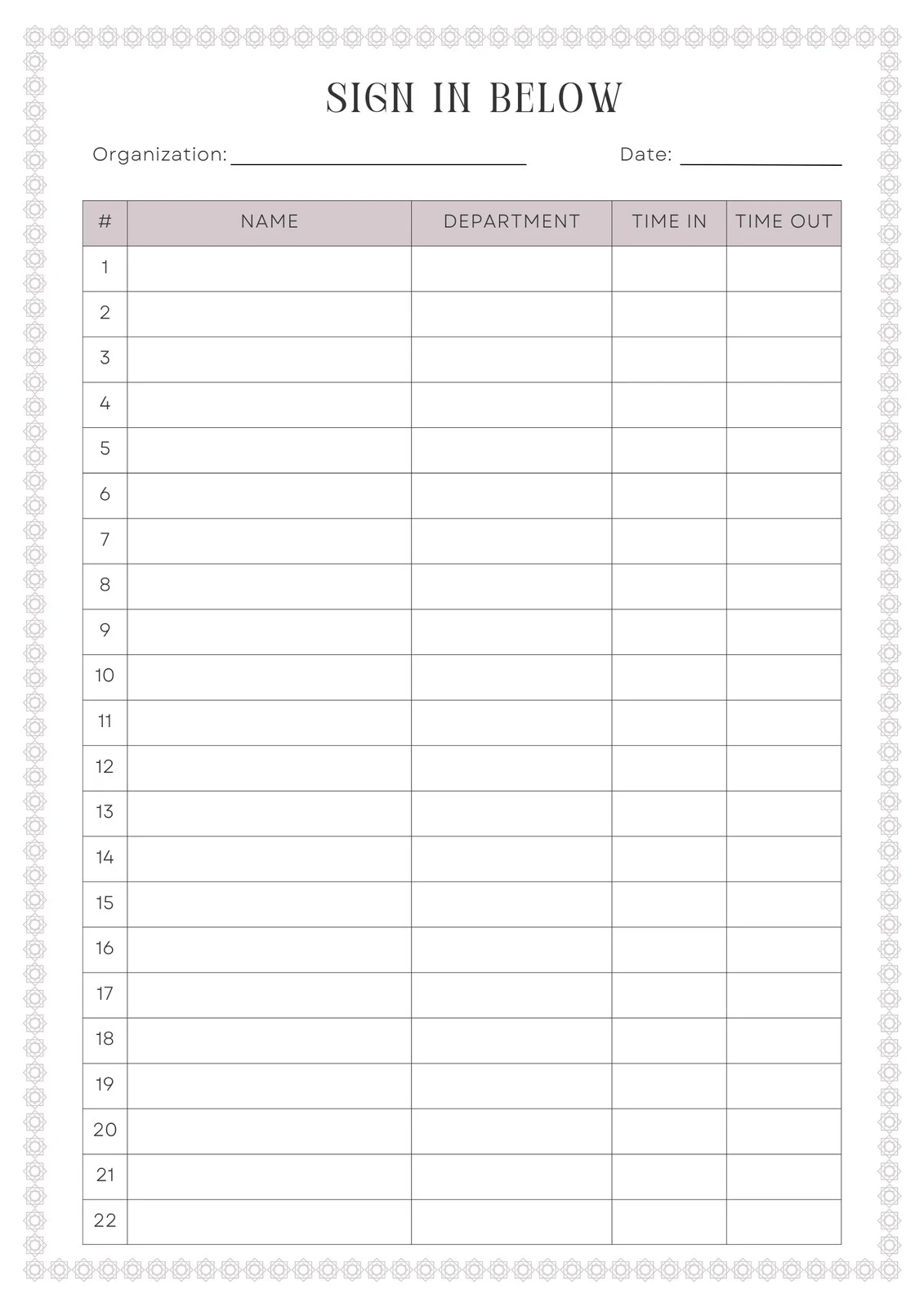Free And Customizable Log Templates