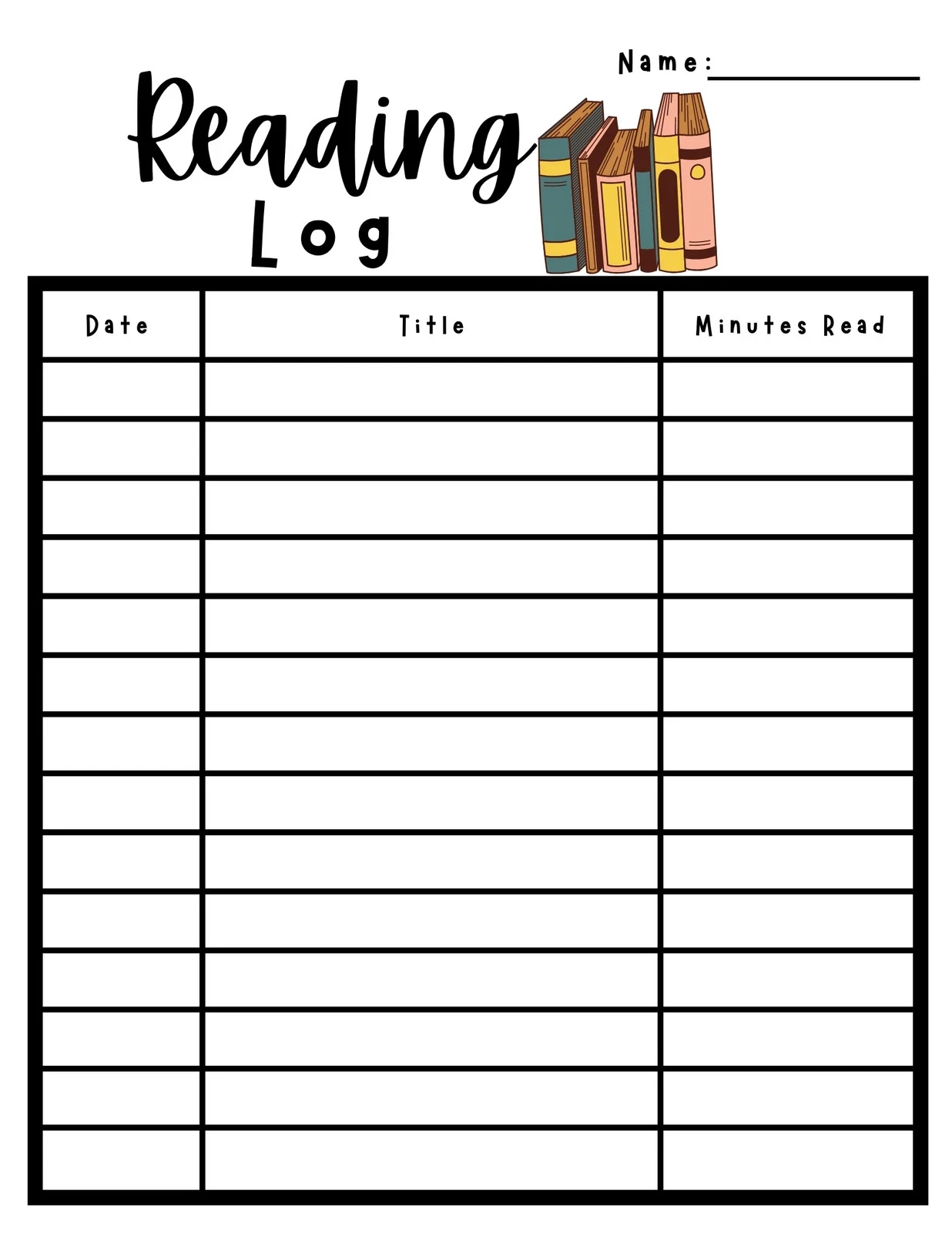 Printable Key Log Template