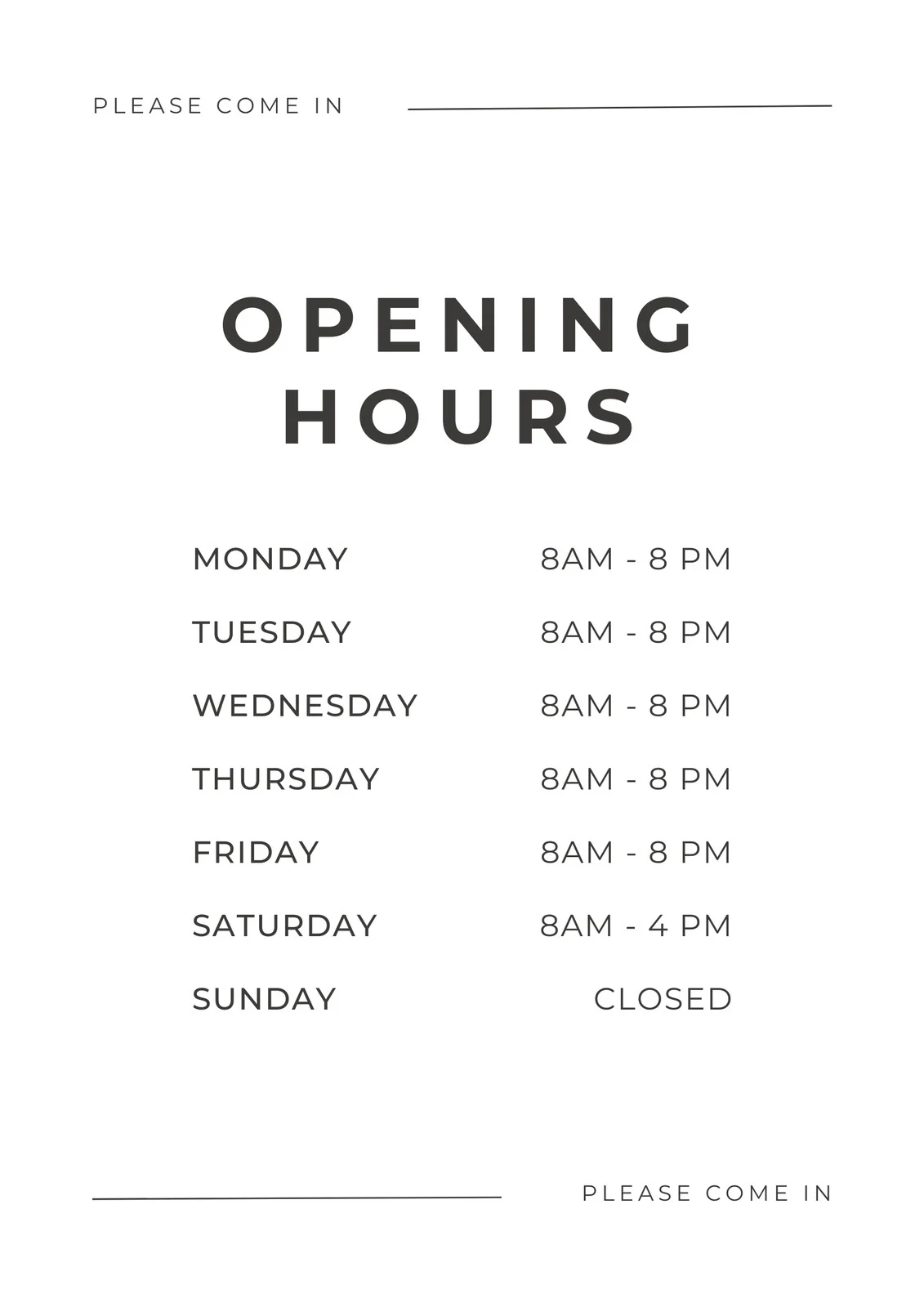 Free And Customizable Opening Hour Templates Canva Free And Customizable Opening Hour Templates Canva
