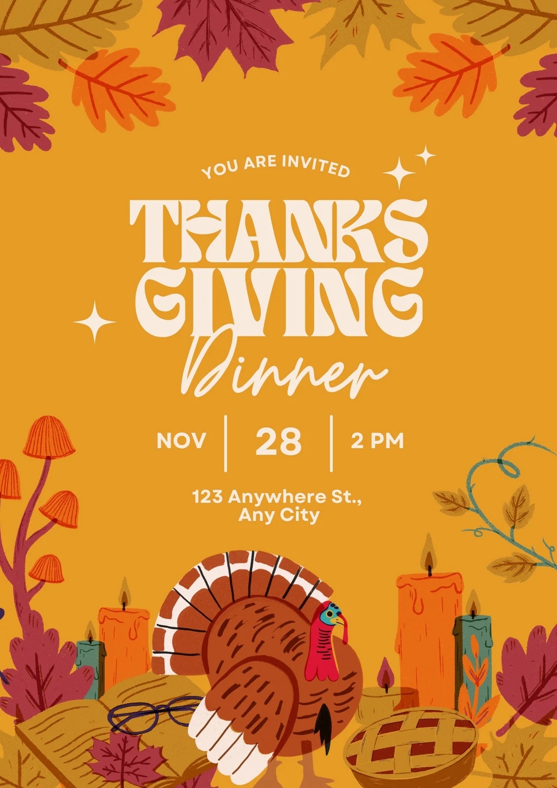 Free And Customizable Thanksgiving Templates