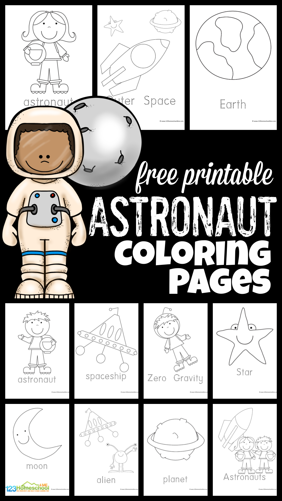 Astronaut Printable Template