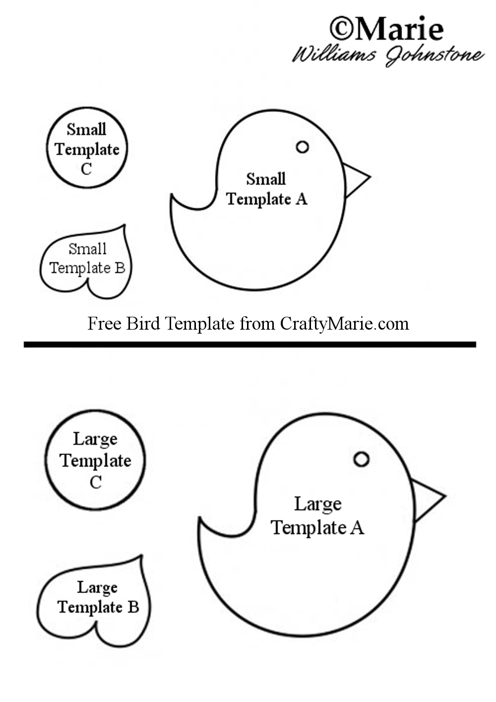 Printable Bird Template