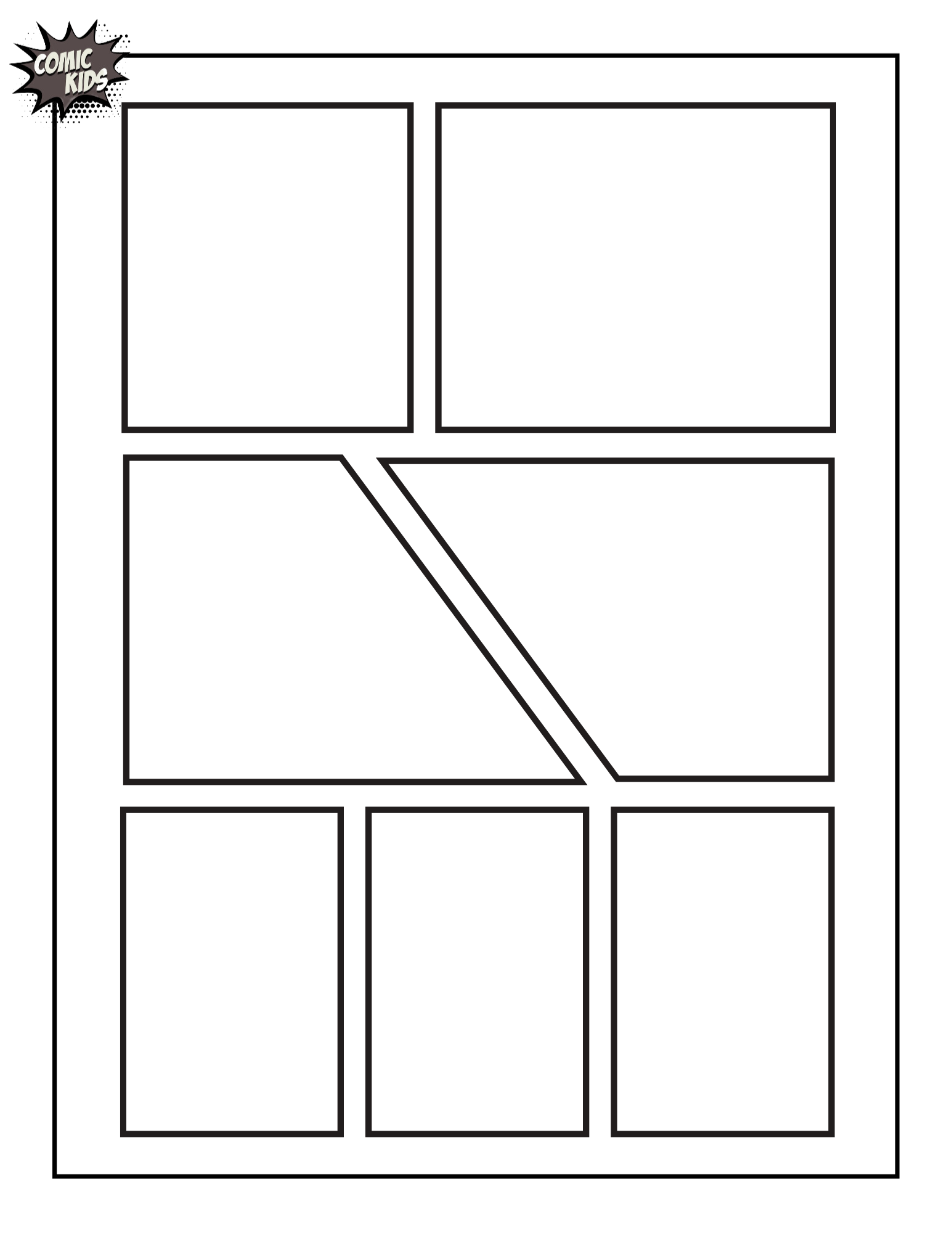 Free Blank Comic Pages And Comic Bubble Ideas To Create Your Own Comic Strips And Graphic Novels Comic Kids