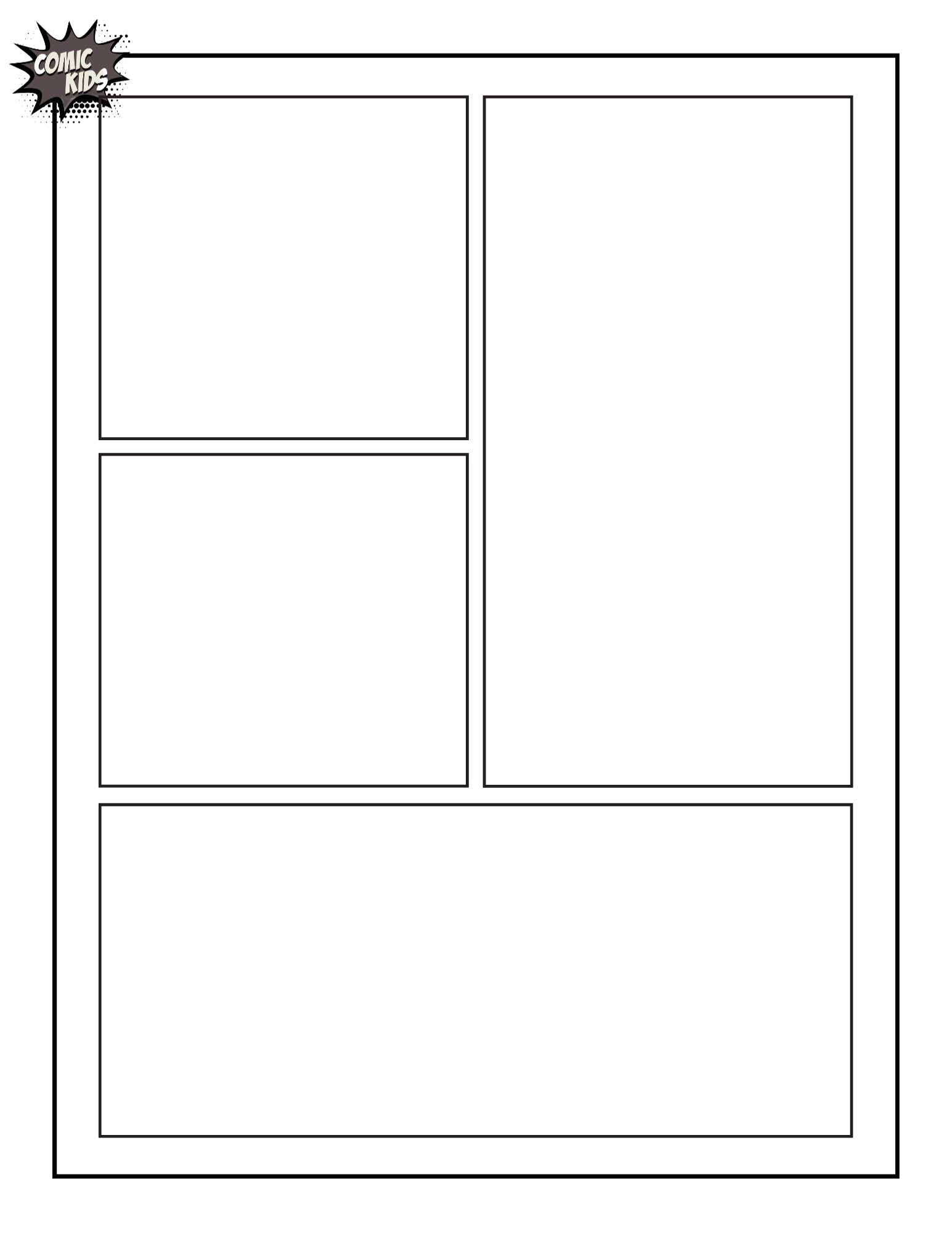 Free Blank Comic Pages And Comic Bubble Ideas To Create Your Own Comic Strips And Graphic Novels Comic Kids