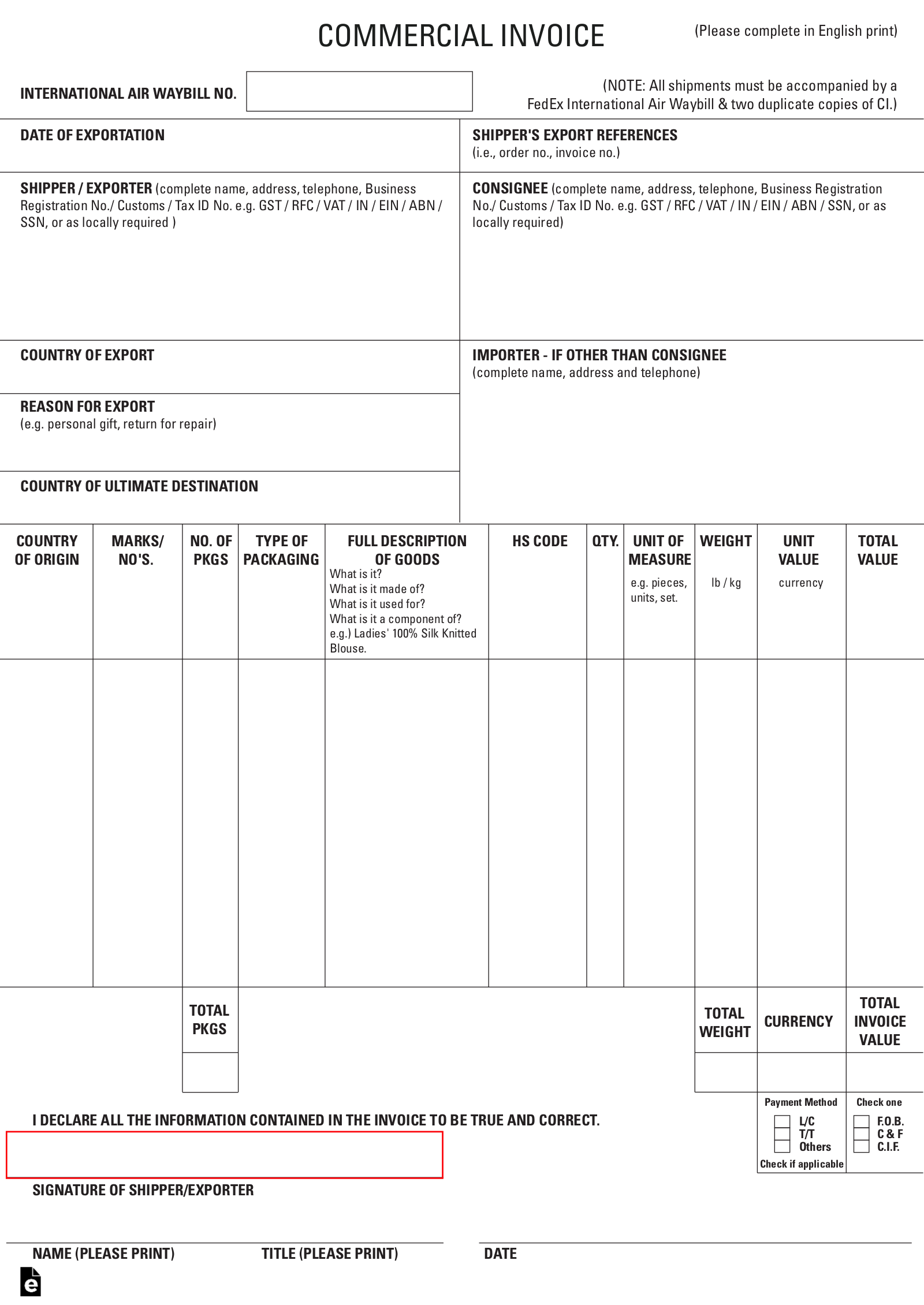 Pdf Downloadable Printable Invoice Template Pdf Downloadable Printable Invoice Template