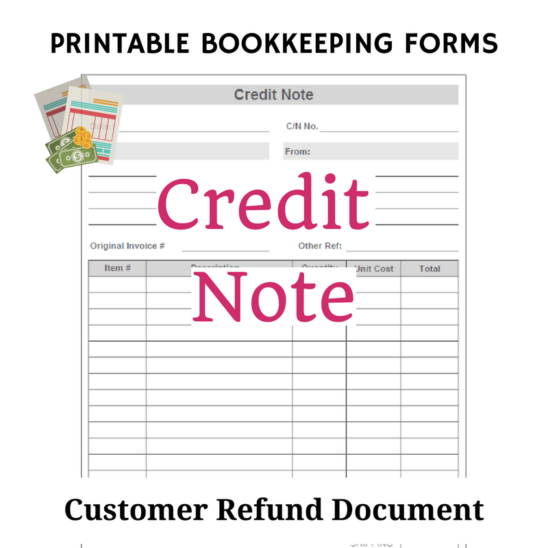 Free Bookkeeping Forms And Accounting Templates Printable PDF