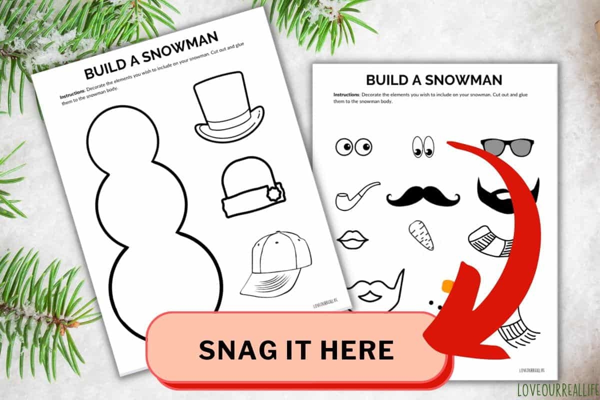 Cut Out Snowman Template Printable