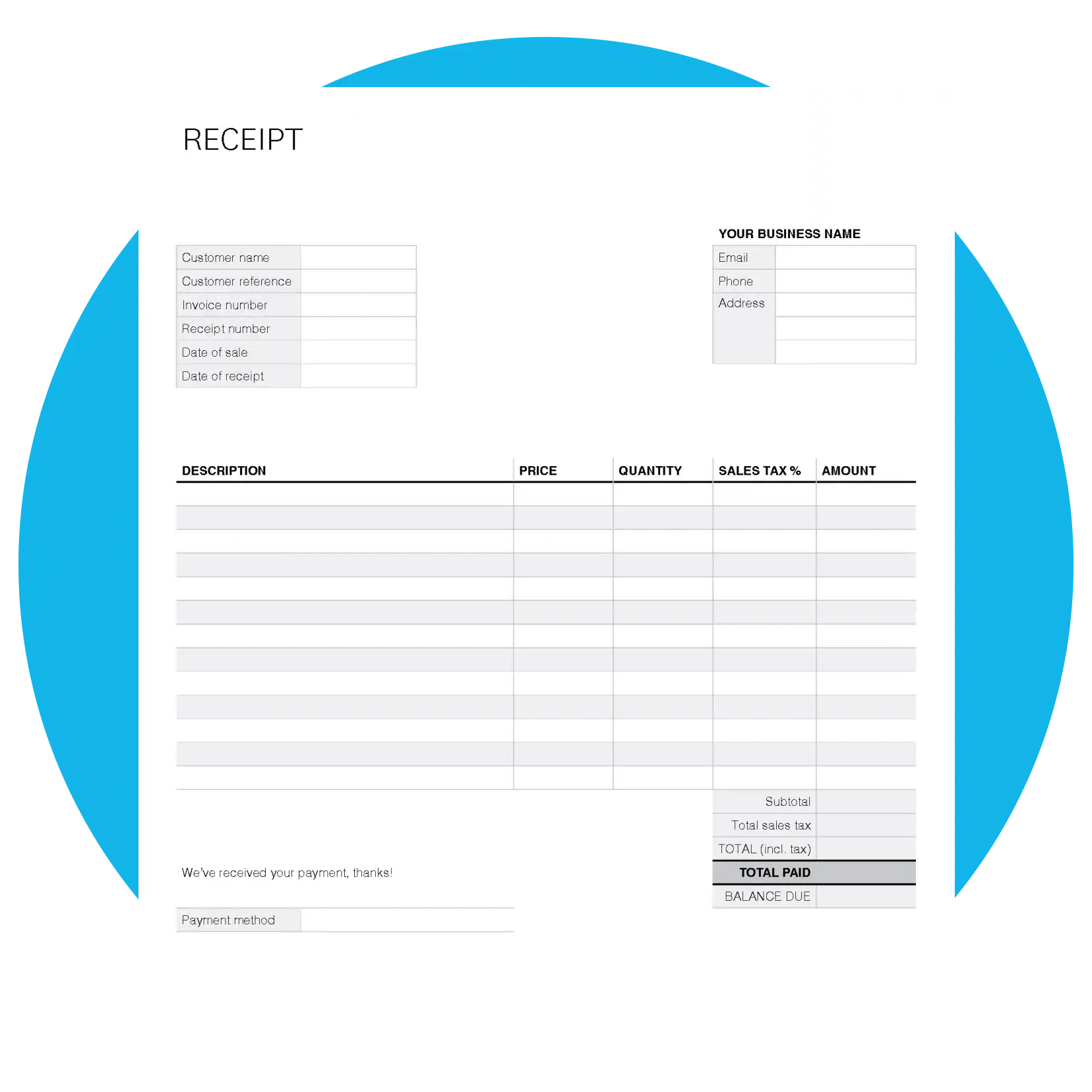 Free Cash Receipt Template Xero US