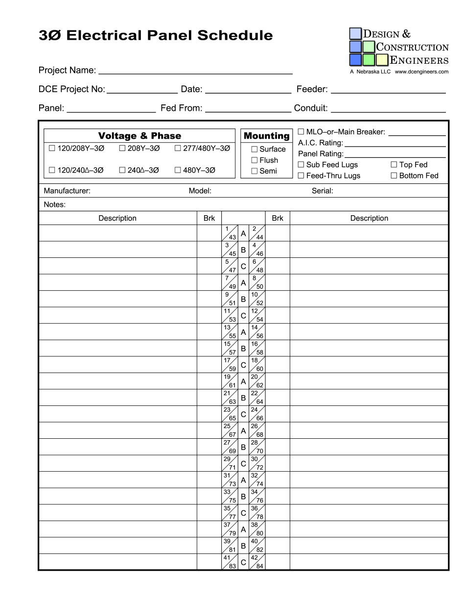 Printable Free Circuit Breaker Directory Template Printable Free Circuit Breaker Directory Template