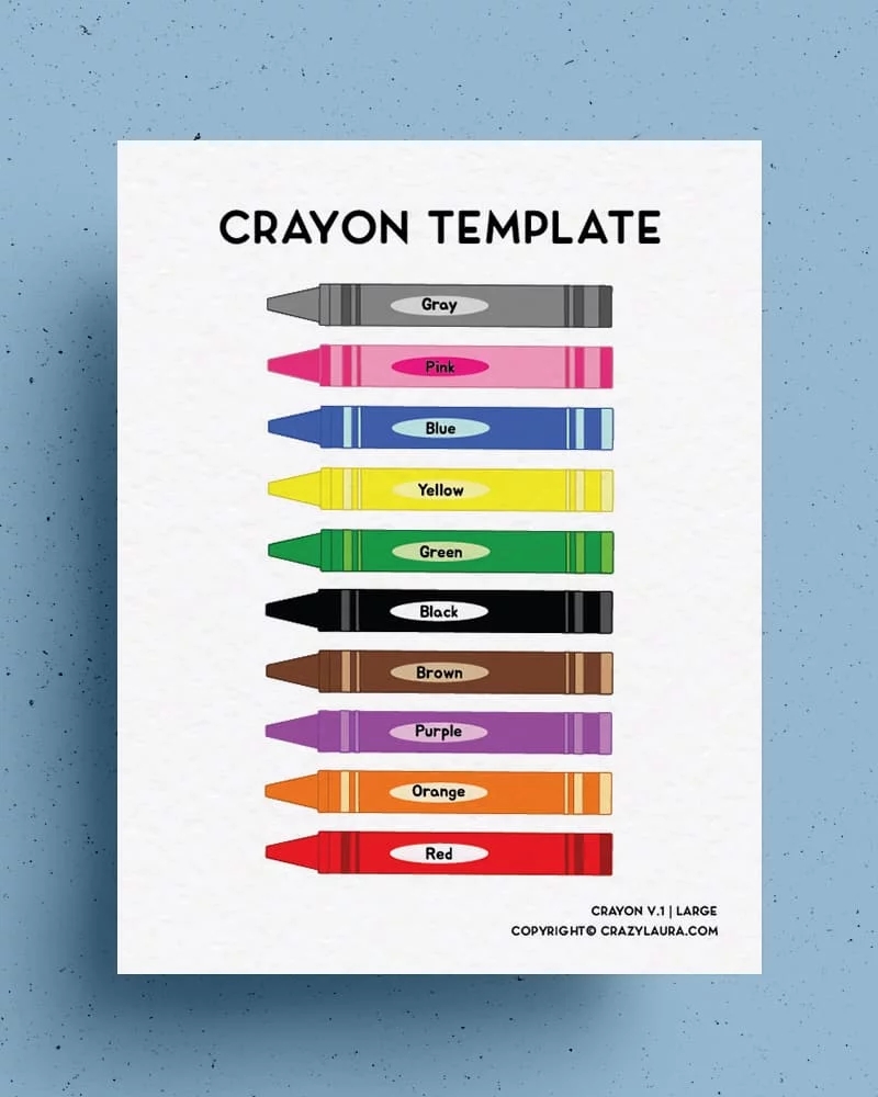 Crayon Printable Template