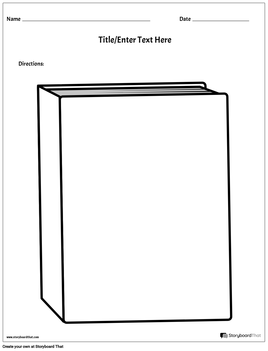Printable Blank Book Template