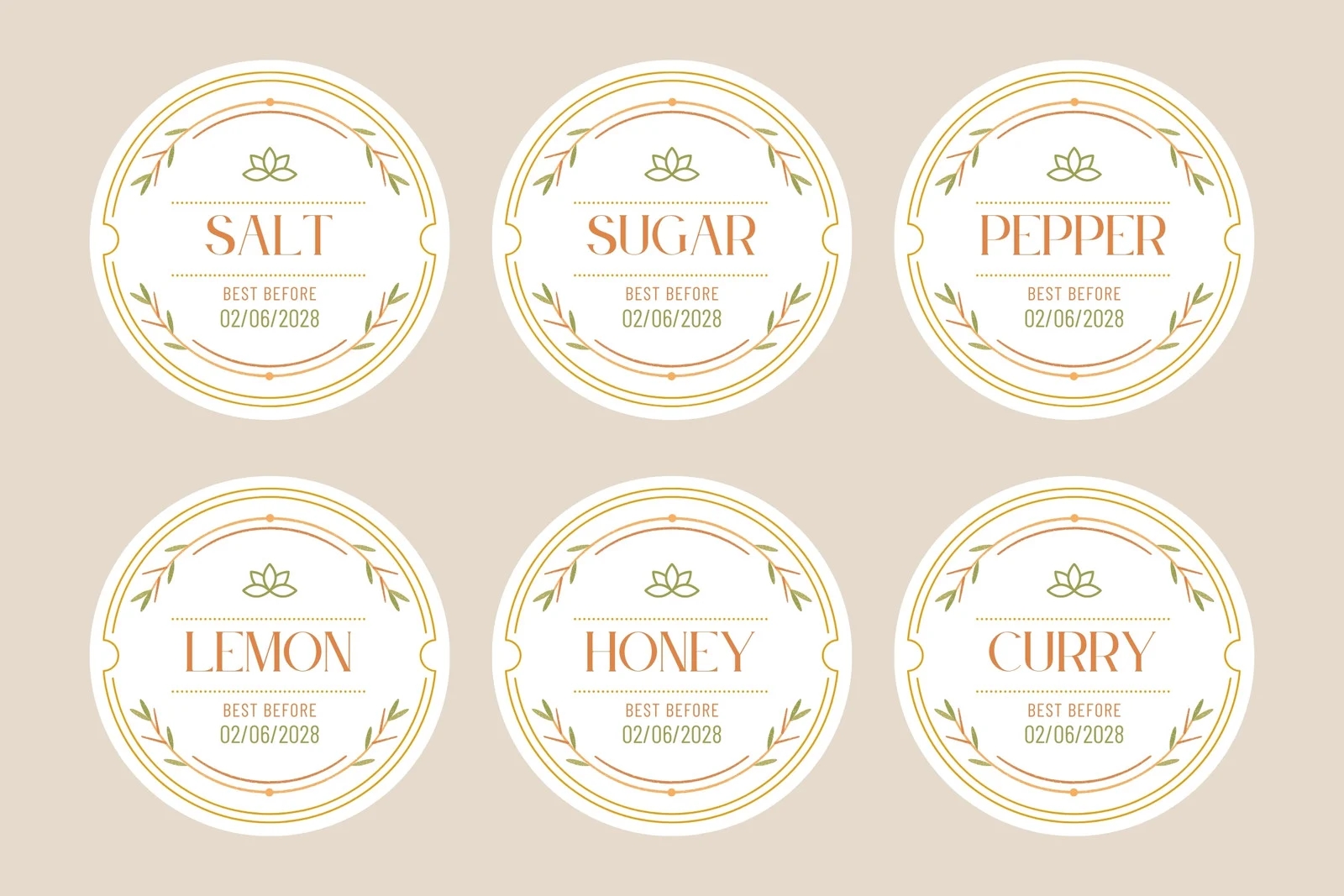 Free Custom Printable Food Label Templates Canva