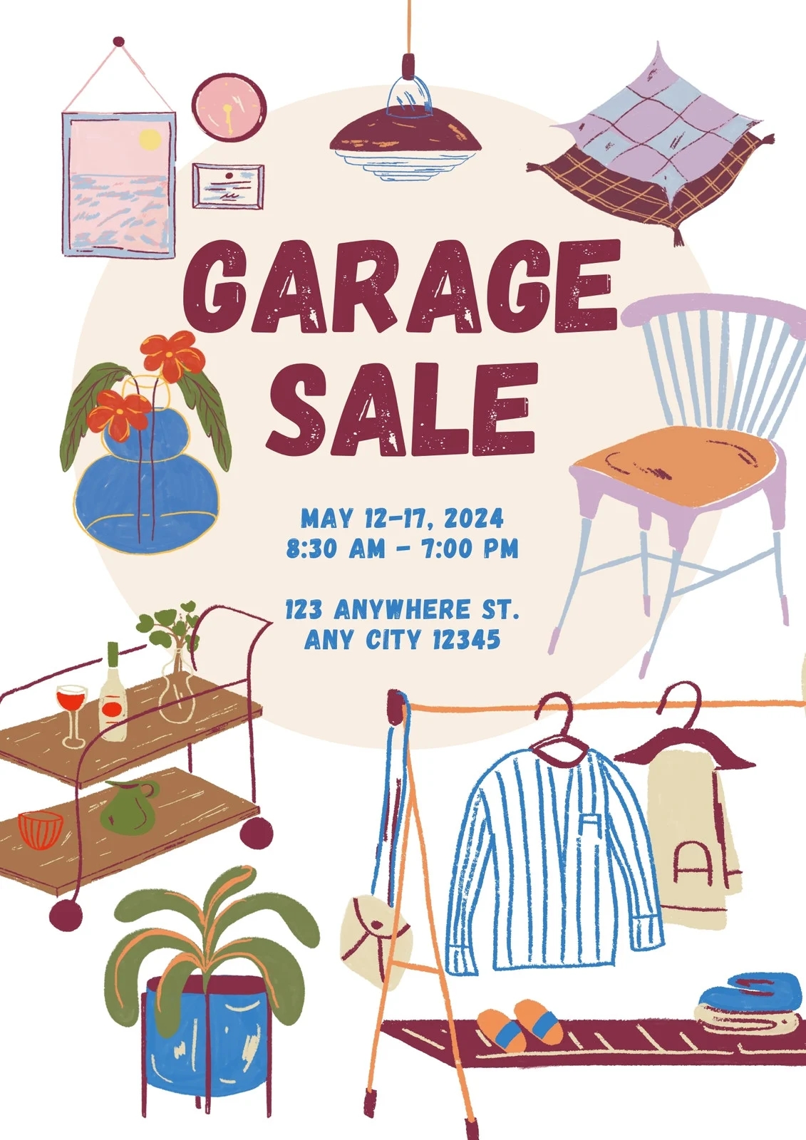 Free Custom Printable Yard Sale Flyer Templates Canva