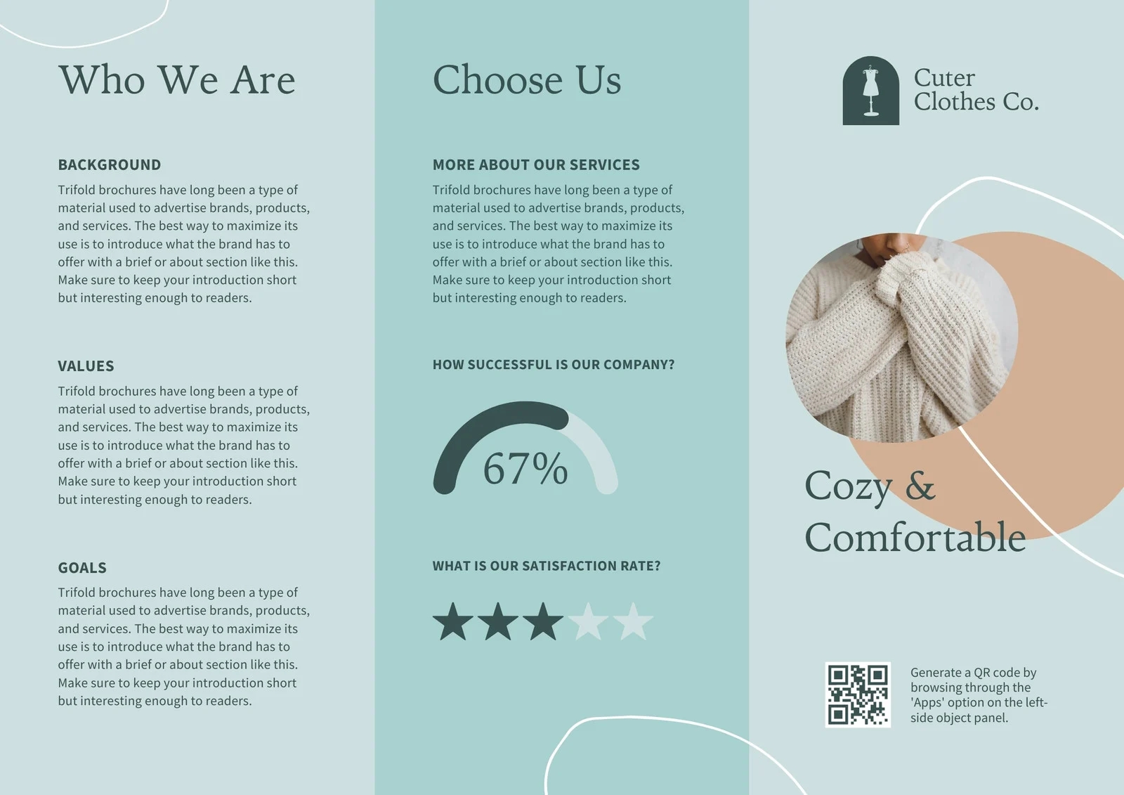 Free Custom Printable Z fold Brochure Templates Canva