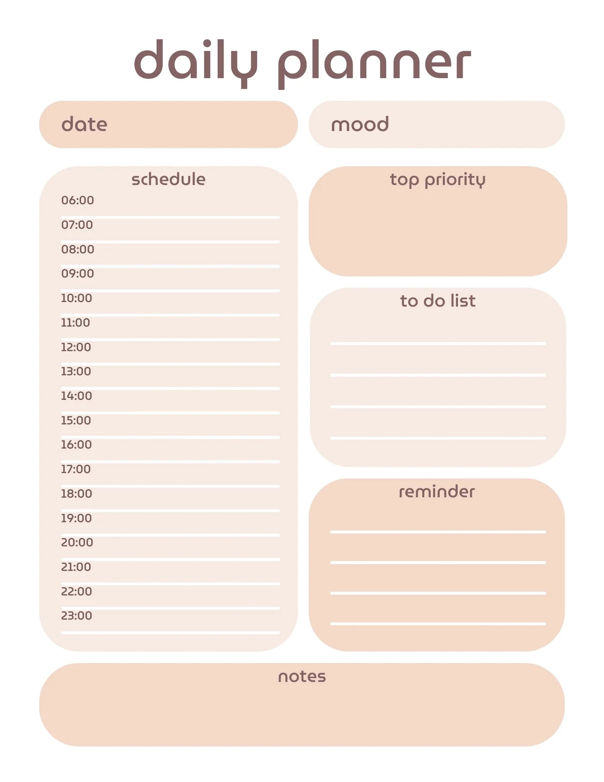 Free Daily Planner Templates To Customize Canva
