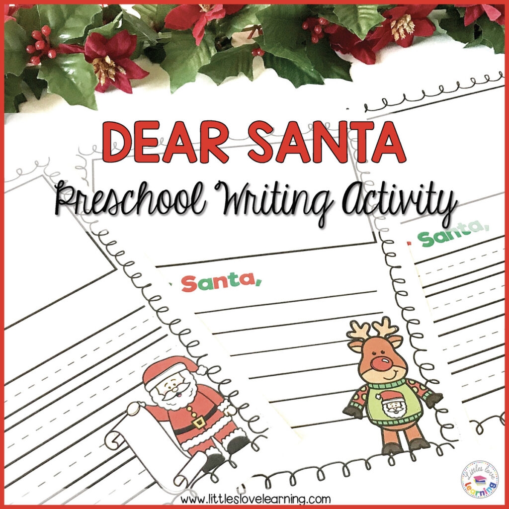 FREE Dear Santa Letter Template Printable For Preschool Kindergarten FREE Dear Santa Letter Template Printable For Preschool Kindergarten