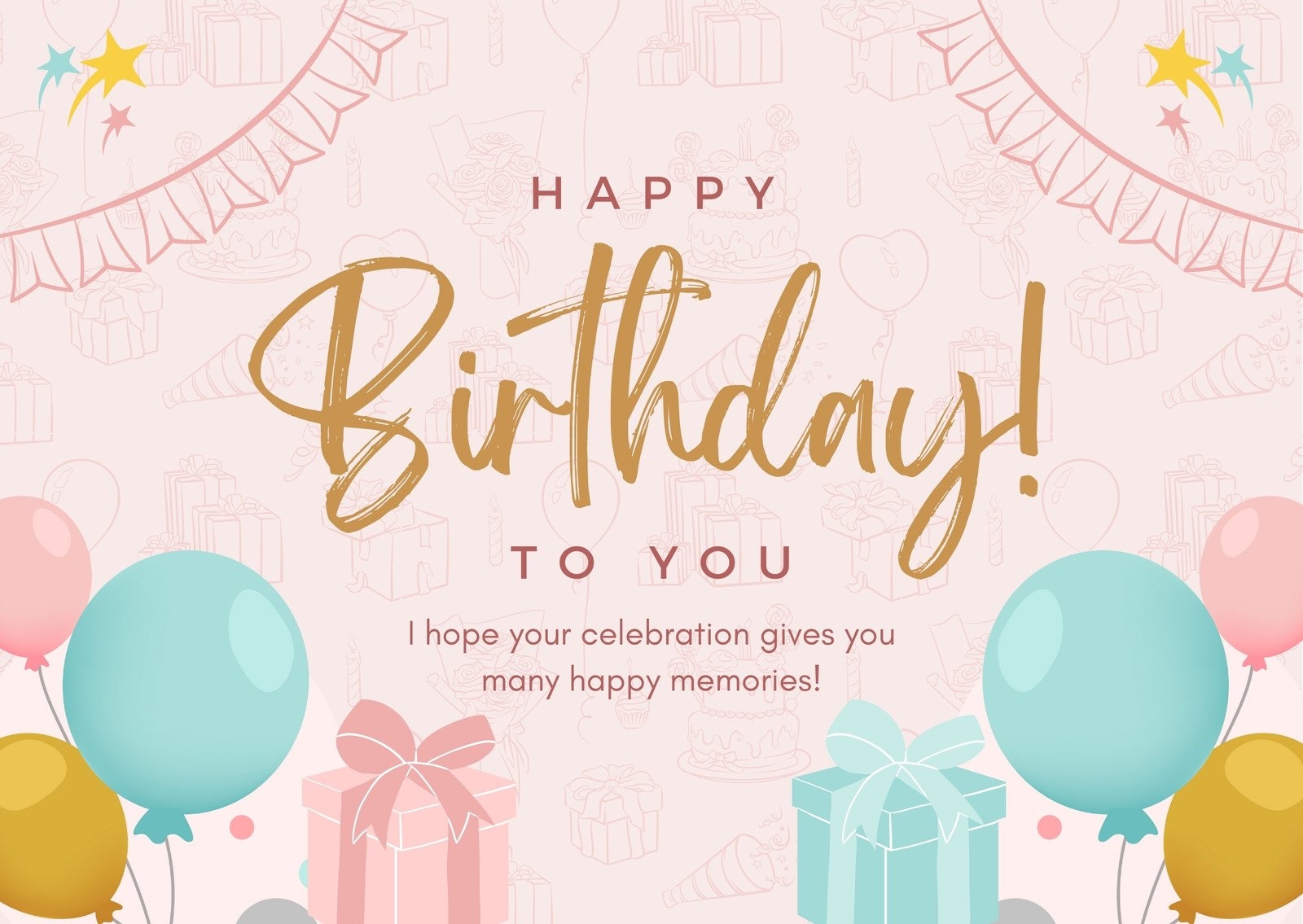 Free Editable And Printable Birthday Card Templates Edraw Worksheets Library