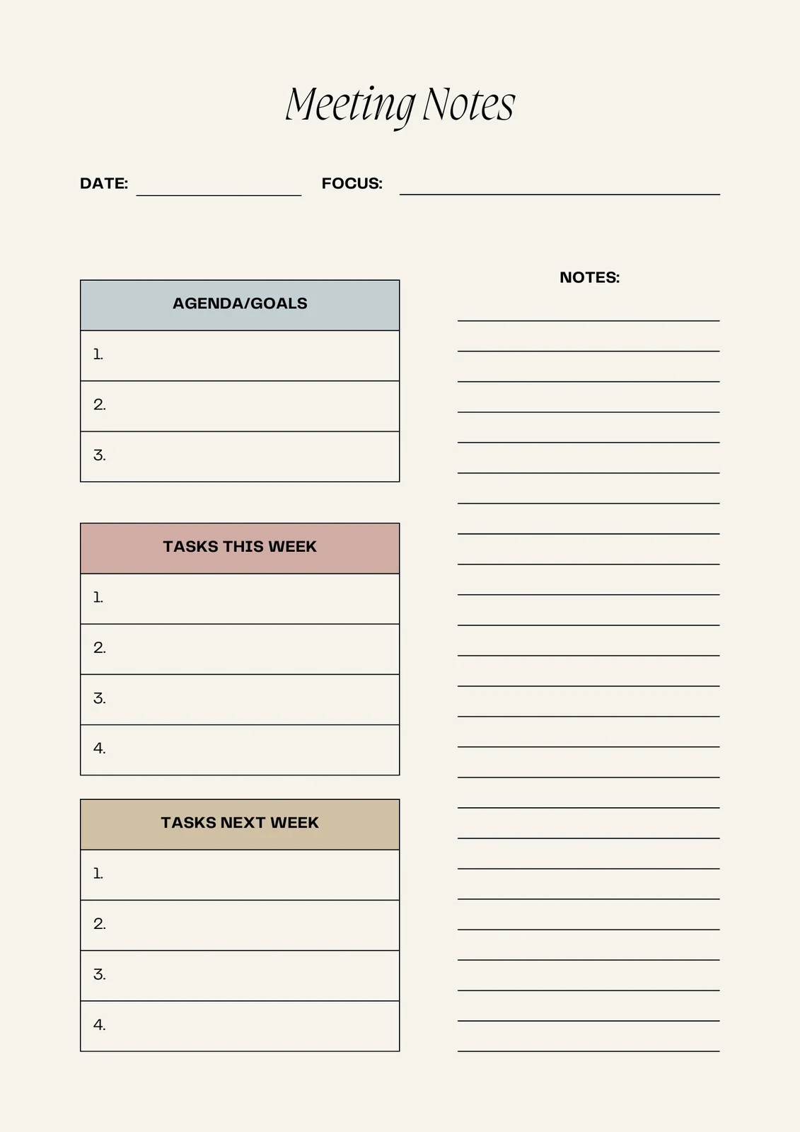 Printable 1 On 1 Meeting Template Printable 1 On 1 Meeting Template