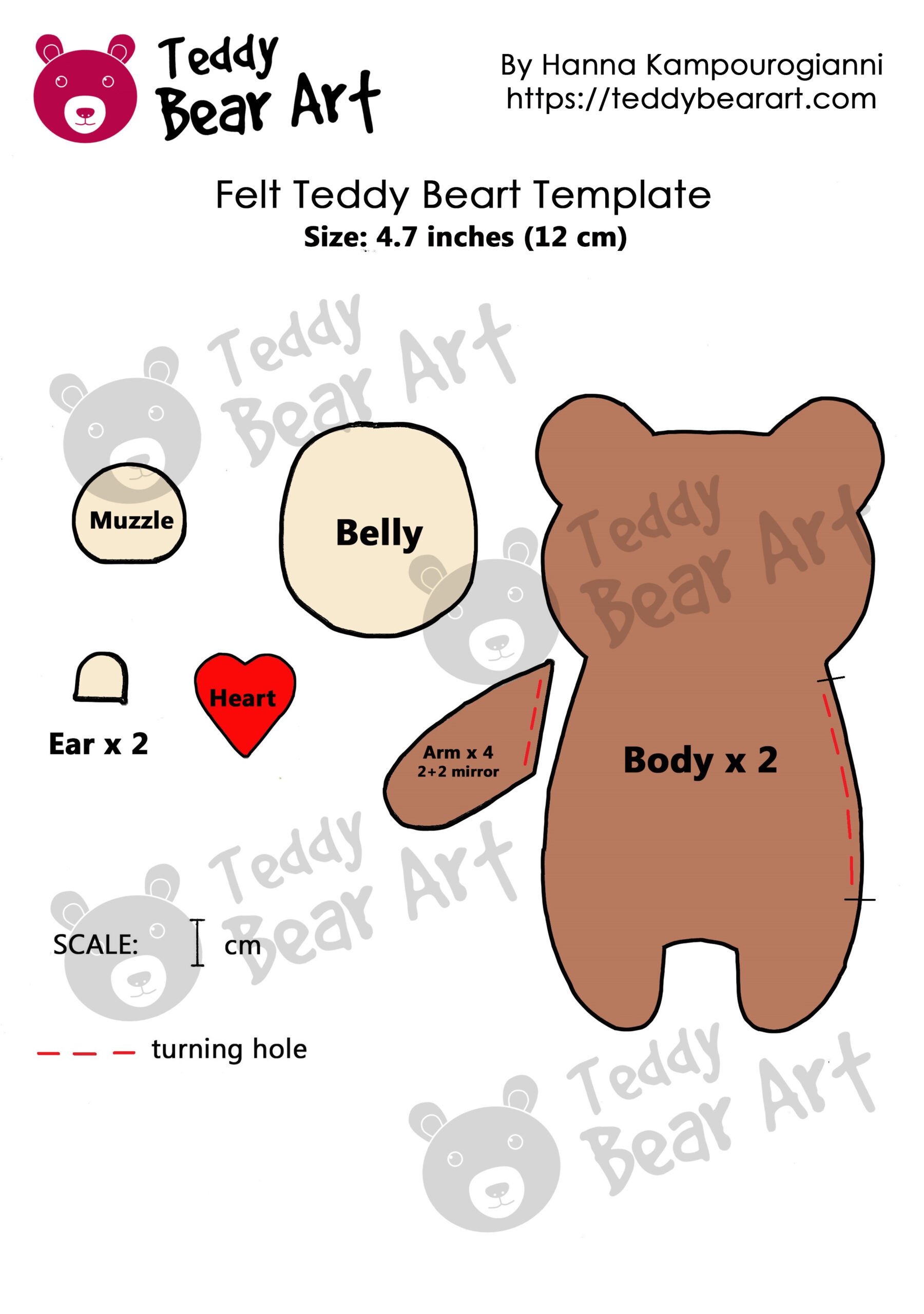 Teddy Bear Template Printable