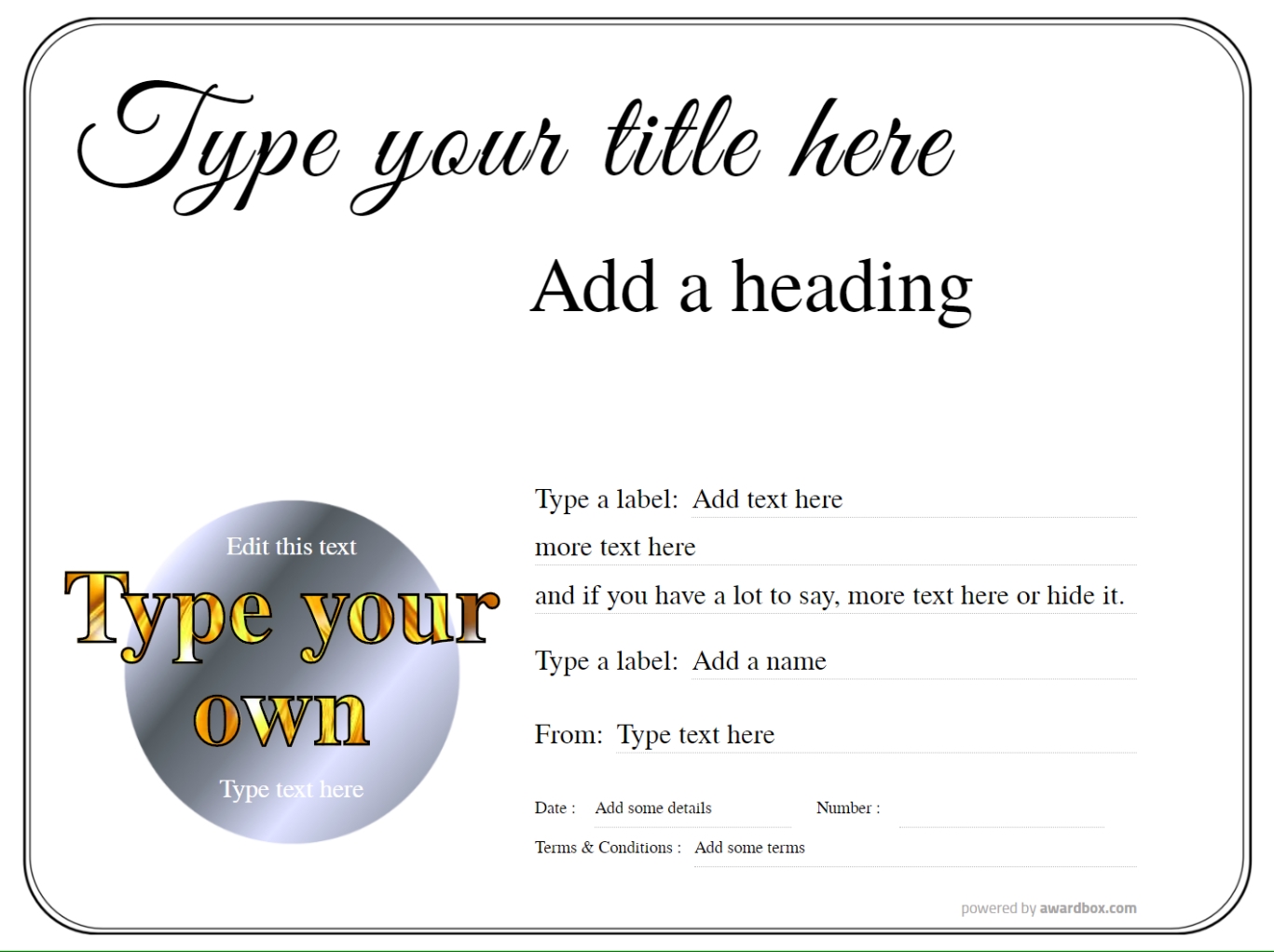 Free Gift Certificate Templates And Vouchers Easy To Customize And Print