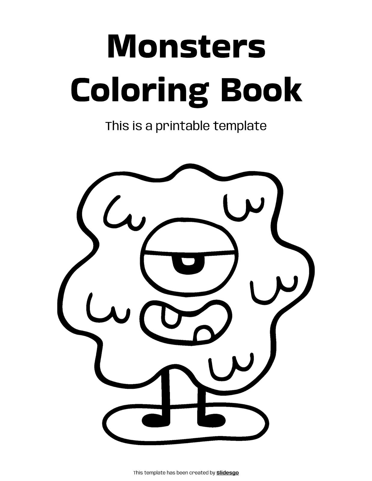 Free Google Slides And PowerPoint Templates With Monsters