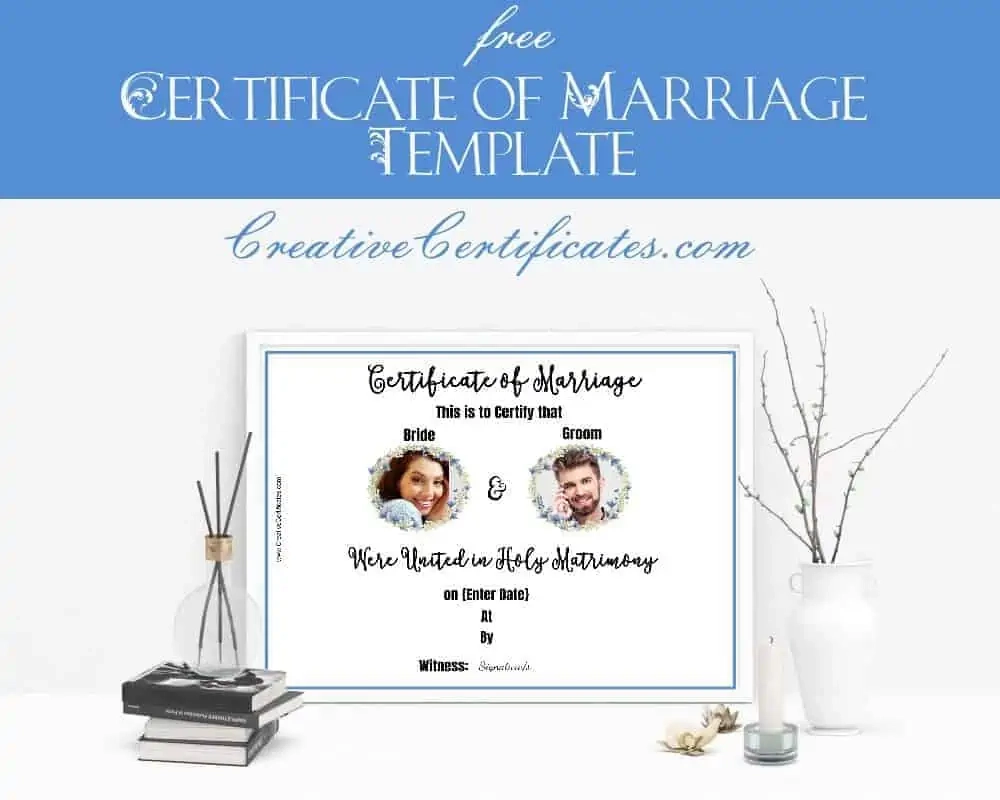 Free Marriage Certificate Template Customize Online Then Print
