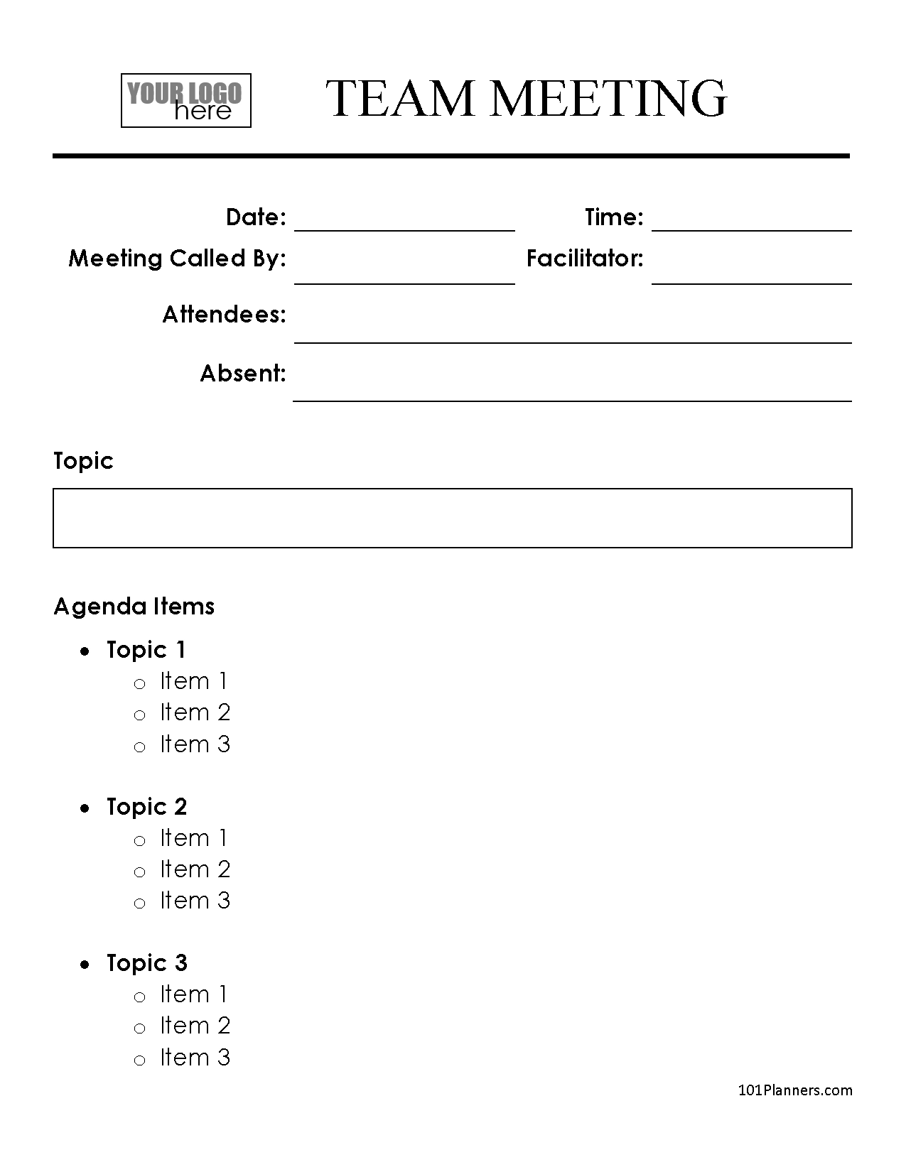 FREE Meeting Agenda Templates Word PDF Excel Google Docs