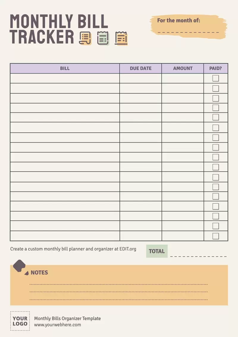 Printable Payment Schedule Template